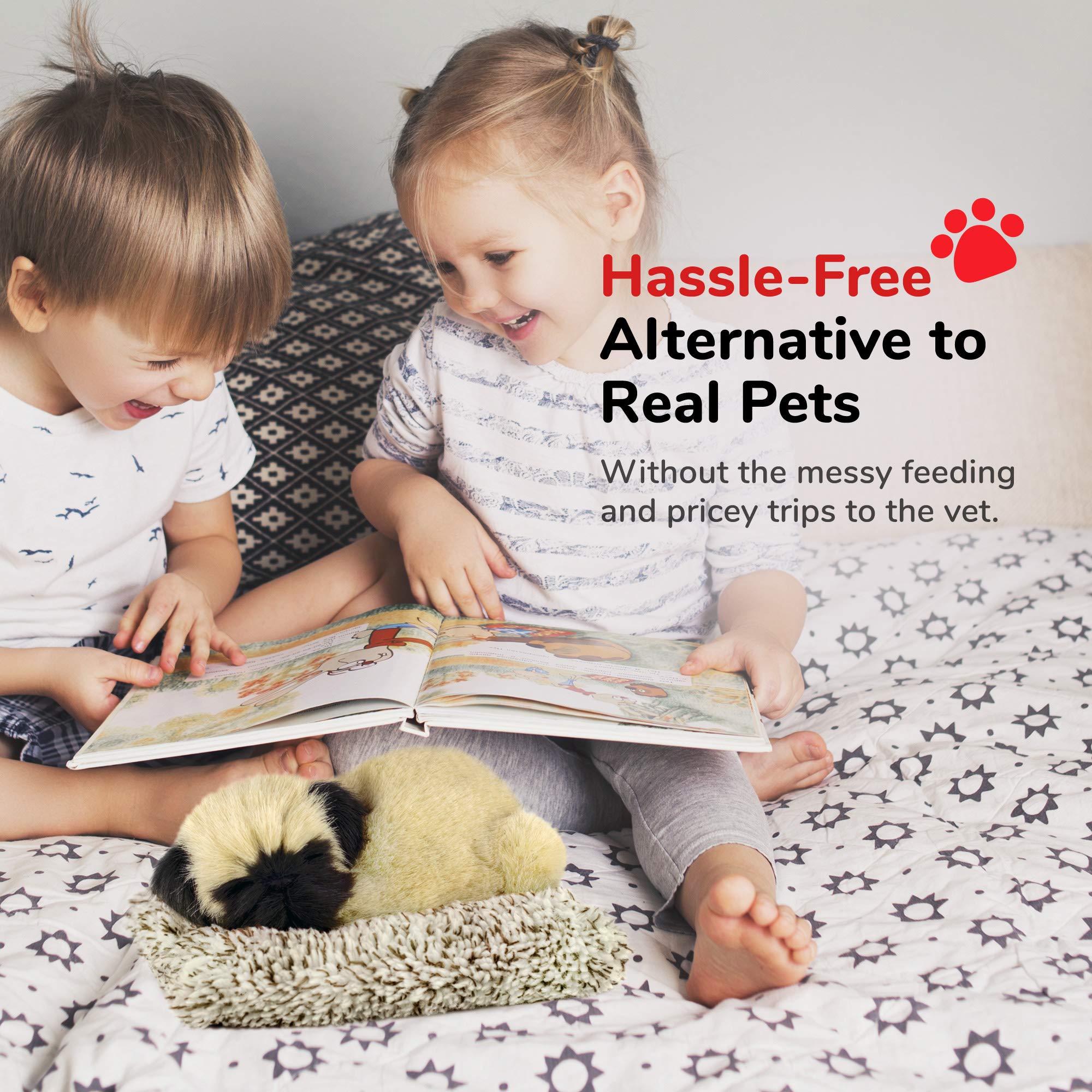 Perfect Petzzz Minis Pug, Realistic, Lifelike Stuffed Interactive Plush Toy, Electronic Pets, Companion Pet Puppy with 100% Synthetic Fur 3