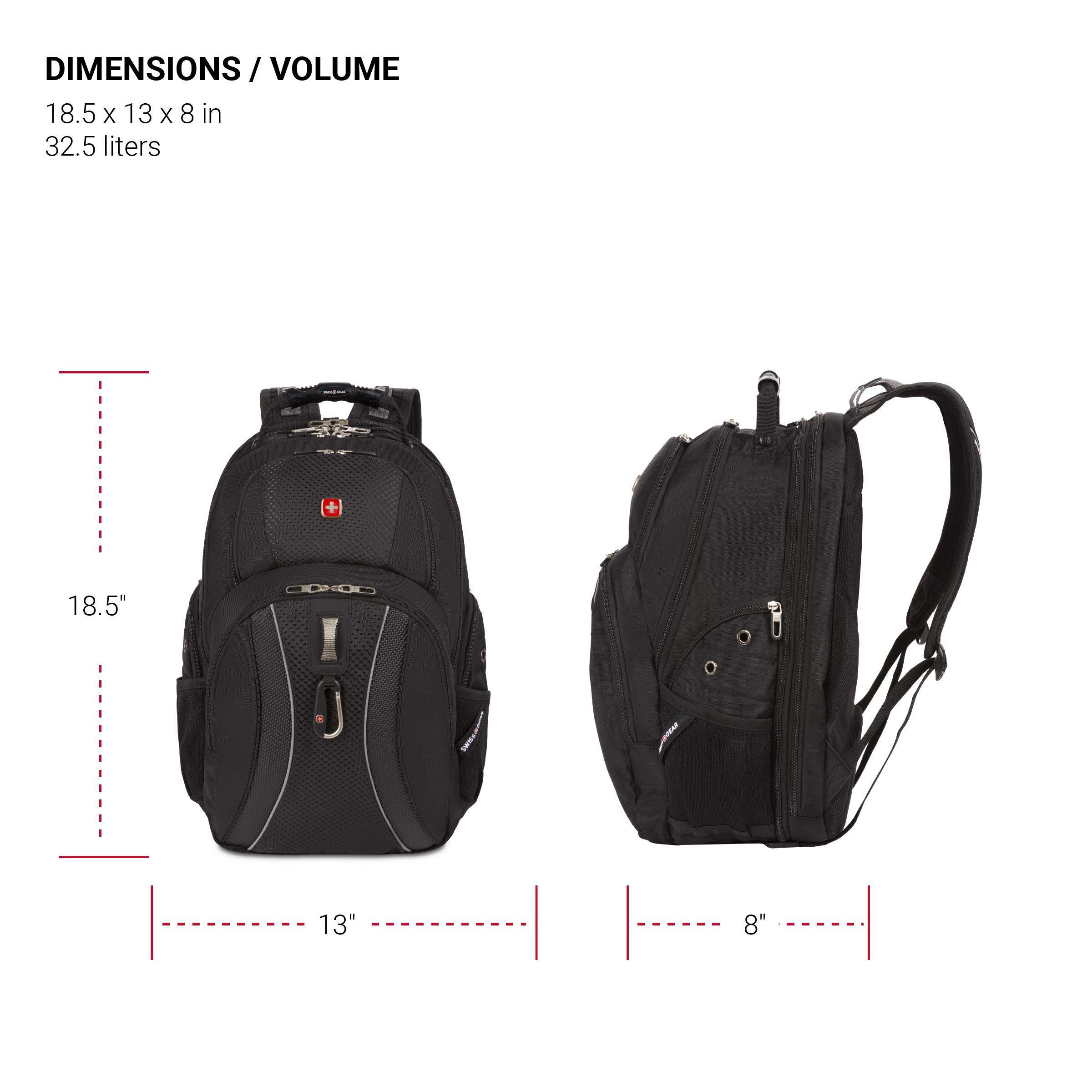 Swiss Gear SA1923 Black TSA Friendly ScanSmart Laptop Backpack - Fits Most 15 Inch Laptops and Tablets 6