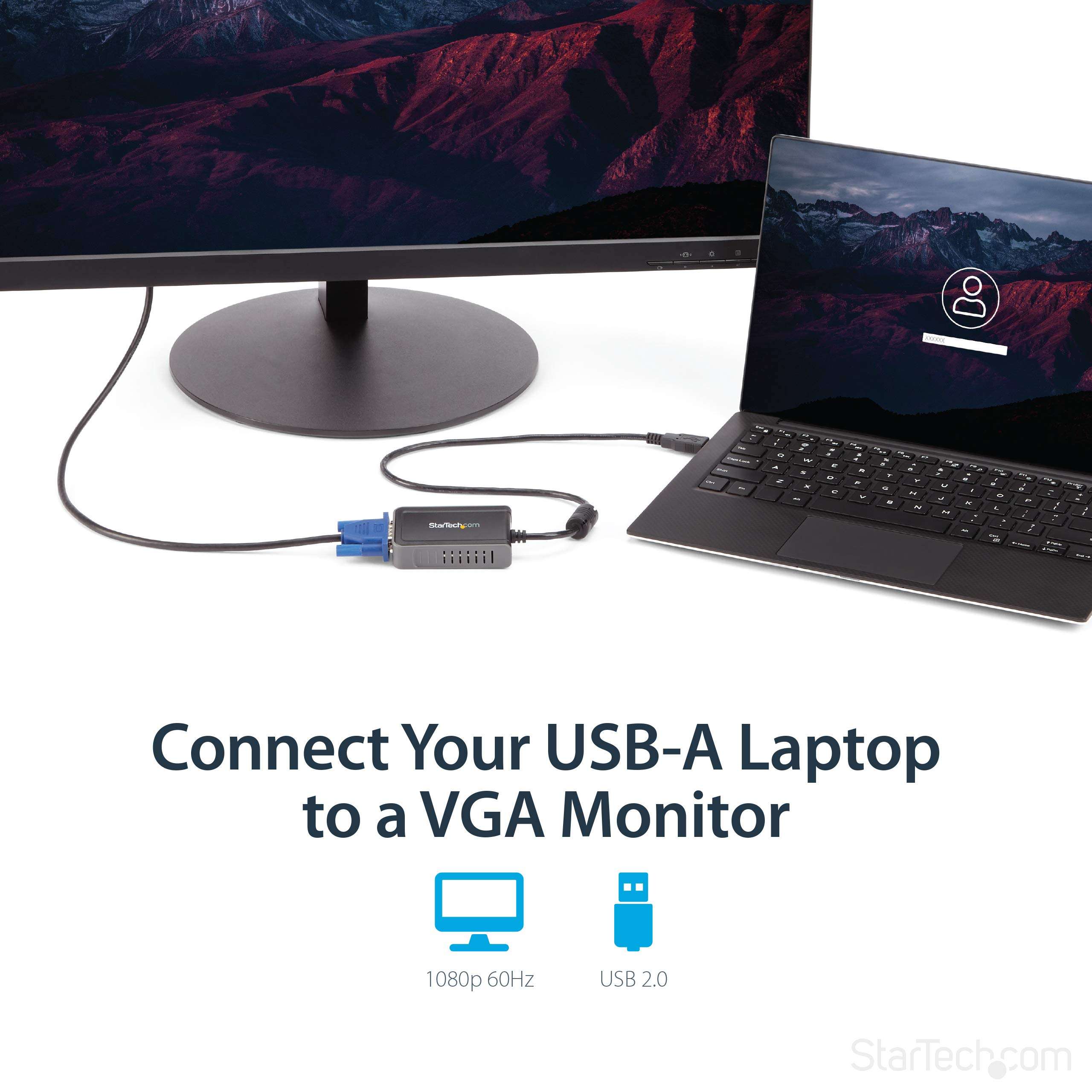 StarTech.com USB 2.0 to VGA Adapter, USB to VGA Monitor Converter for Windows, 1440x900 (no support for macOS/ChromeOS/Linux) 2