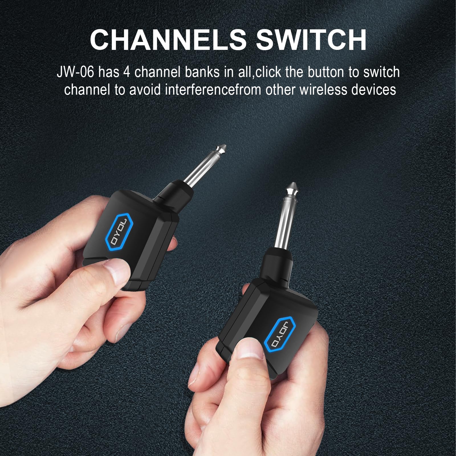 5.8Ghz Wireless Guitar Transmitter Receiver Bundle with AITONE 15 feet Instrument Cable 6