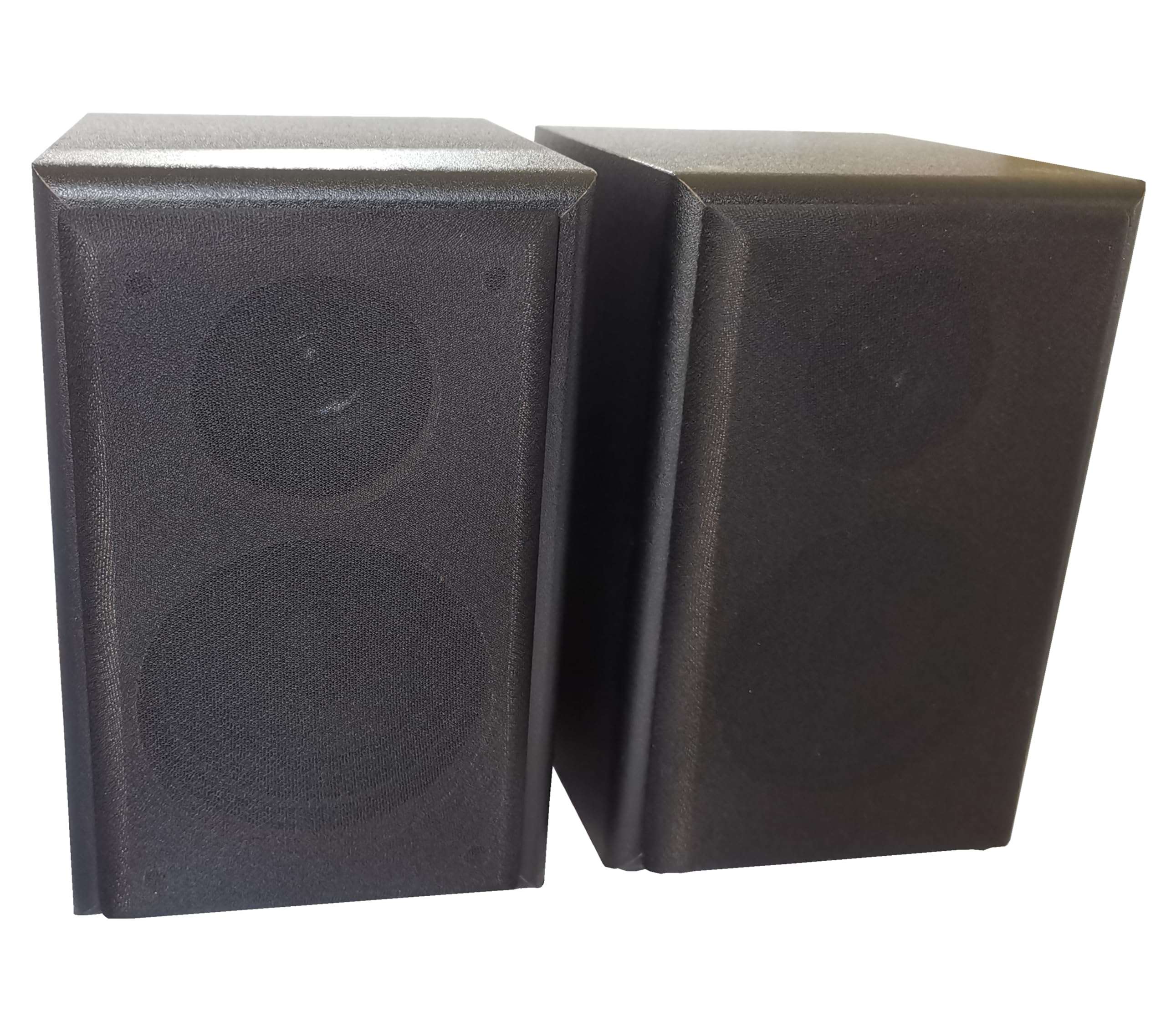 2-Way Passive Bookshelf Speakers for Home Theater Surround Sound, Home Desktop Stereo Speakers for Record Player/Computer/TV, Black, One Pair Wall Mountable, Needs Amplifier or Receiver to Operate 4