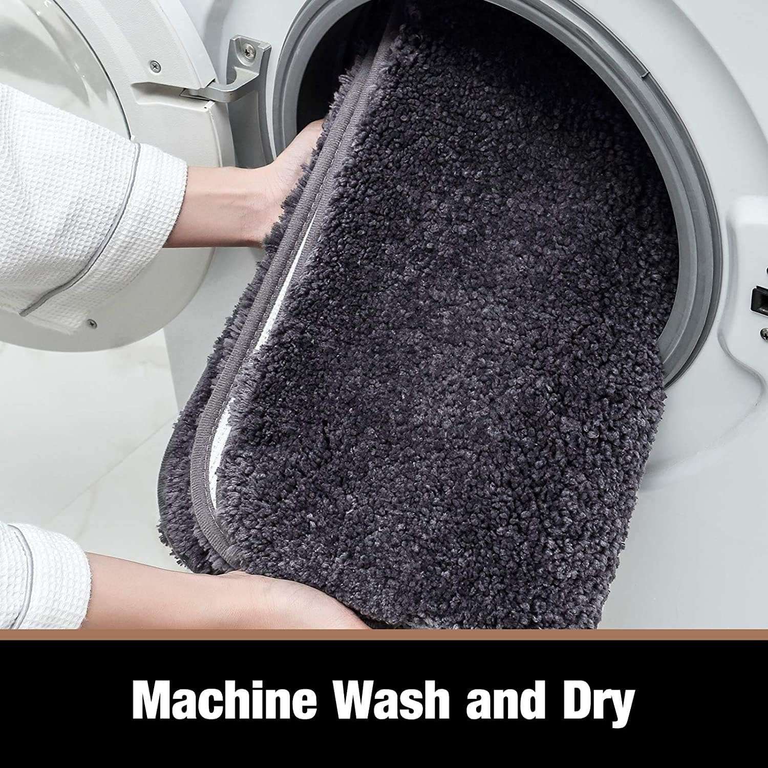 WIDKLASS Bath mat Door Mats Floor Mats Bathroom Mats Doormat Bathmat BathroomCarpet Cushion Mats Super Absorbent Soft Mats, Quick Dry Dirt Barrier for Home Office (Bathroom Matt Grey Mat, Standard) 5