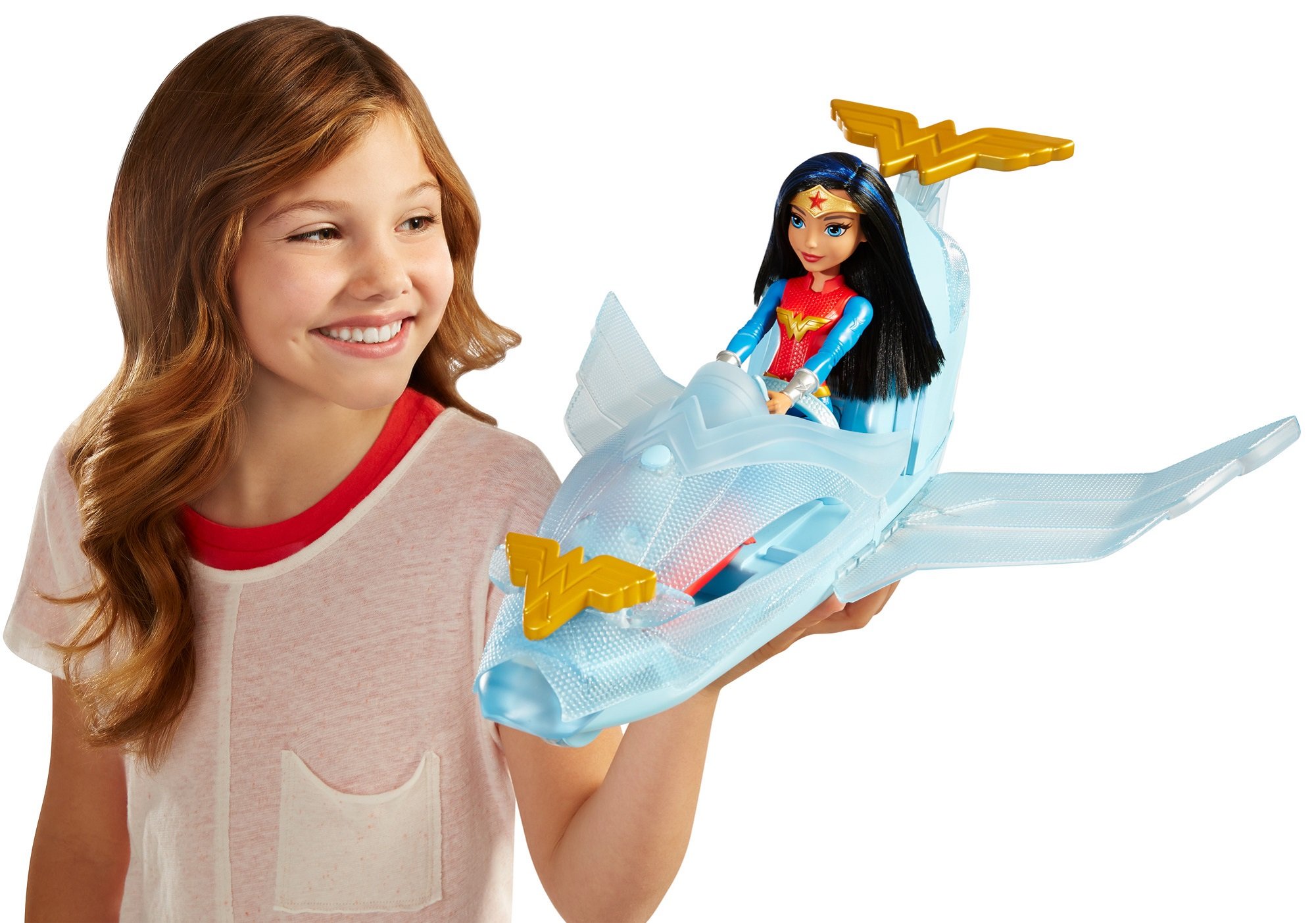 DC Super Hero Girls Wonder Woman & Invisible Jet Dolls, Multicolor, 19.0 inches tall 6
