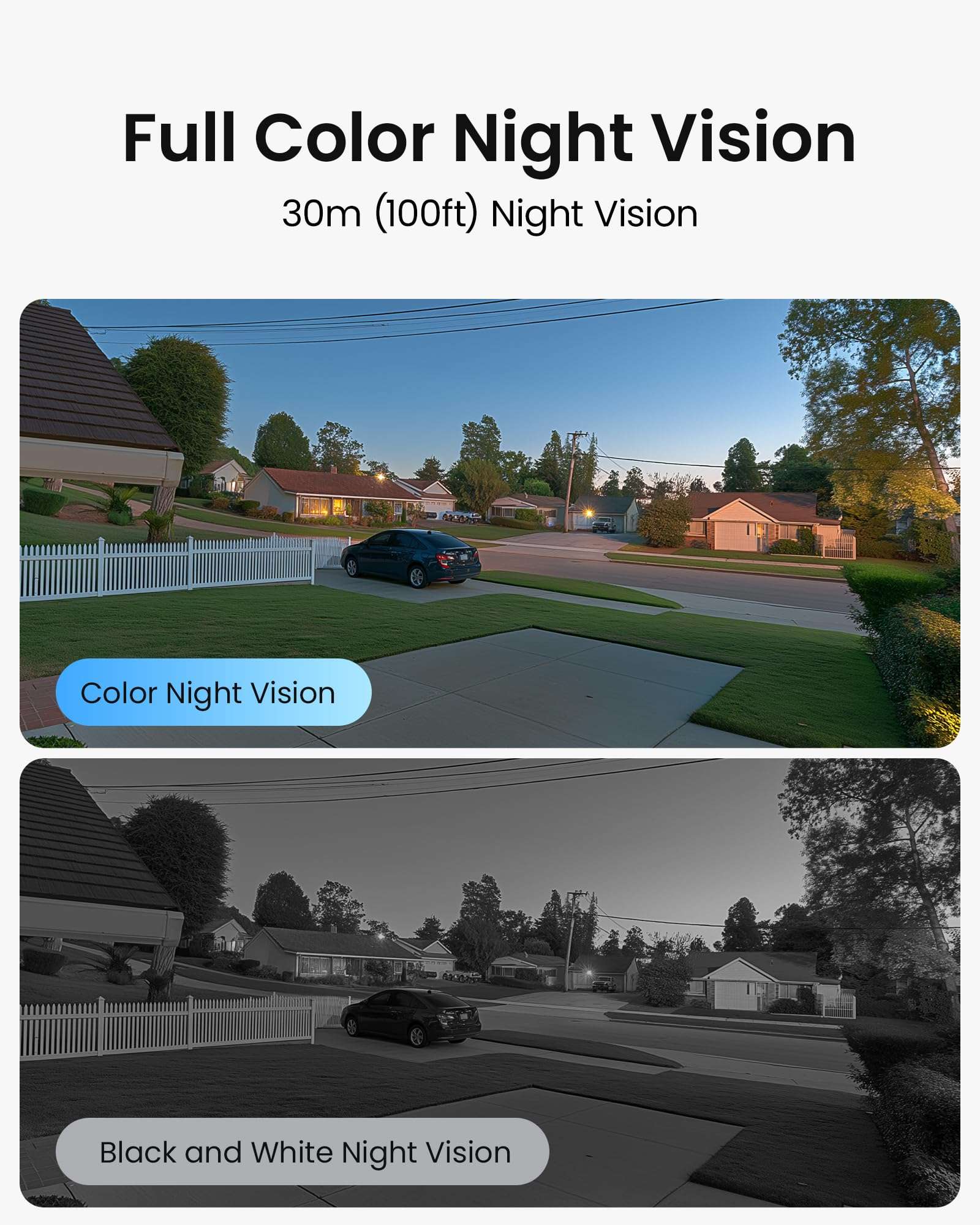 ZOSI C296 3K 5MP Add-on PoE PT Camera Outdoor, Starlight Night Vision, AI Face Human Vehicle Detection, 2-Way Talk, Auto Track, Pan/Tilt, Only Compatible NVR 6