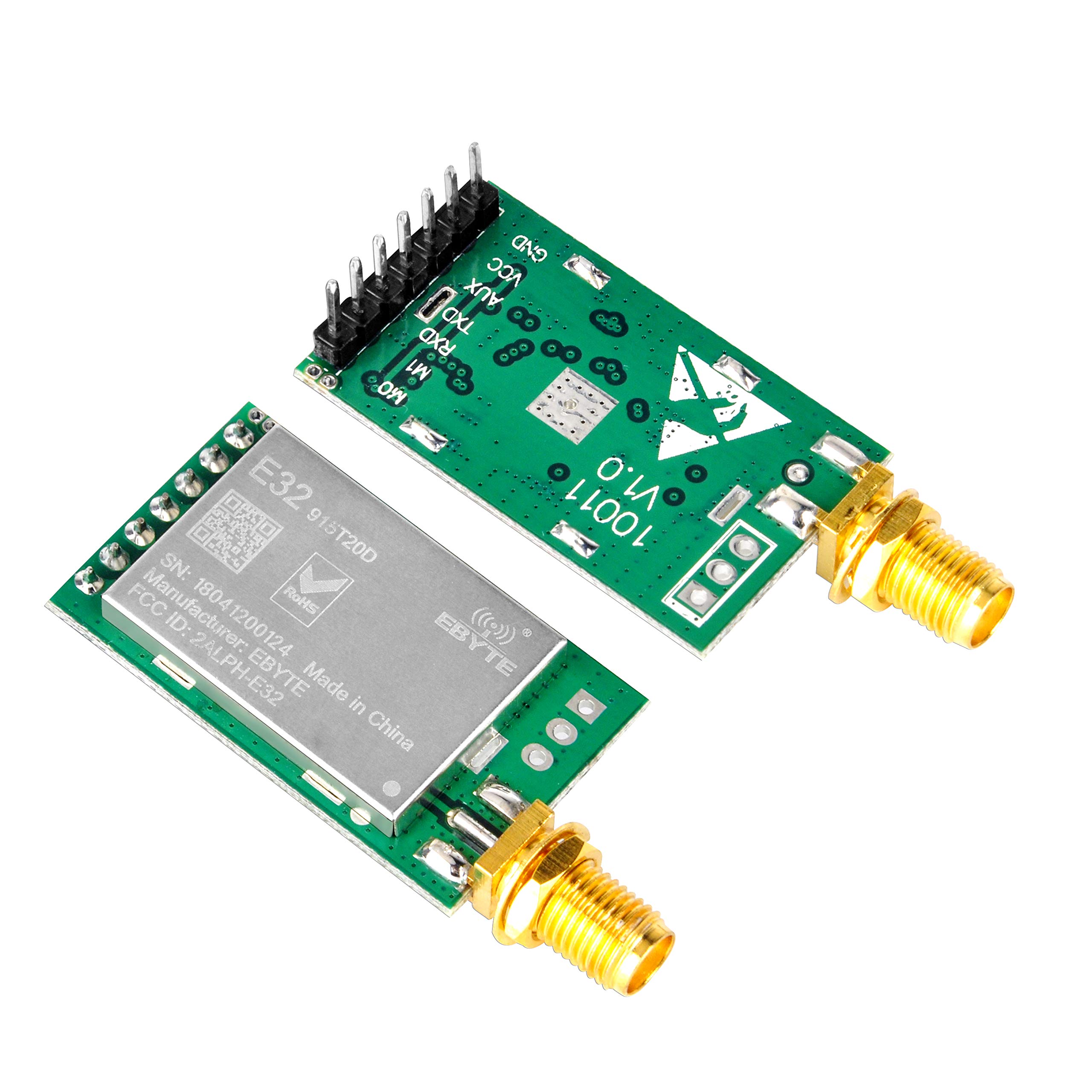 Gowoops SX1276 LoRa Radio Wireless 862-930MHz 915MHz UART Serial Module Transmitter Receiver + 915Mhz 3dBi SMA Antenna, Compatible with Arduino STM32 51 Single Chip Microcomputer 3