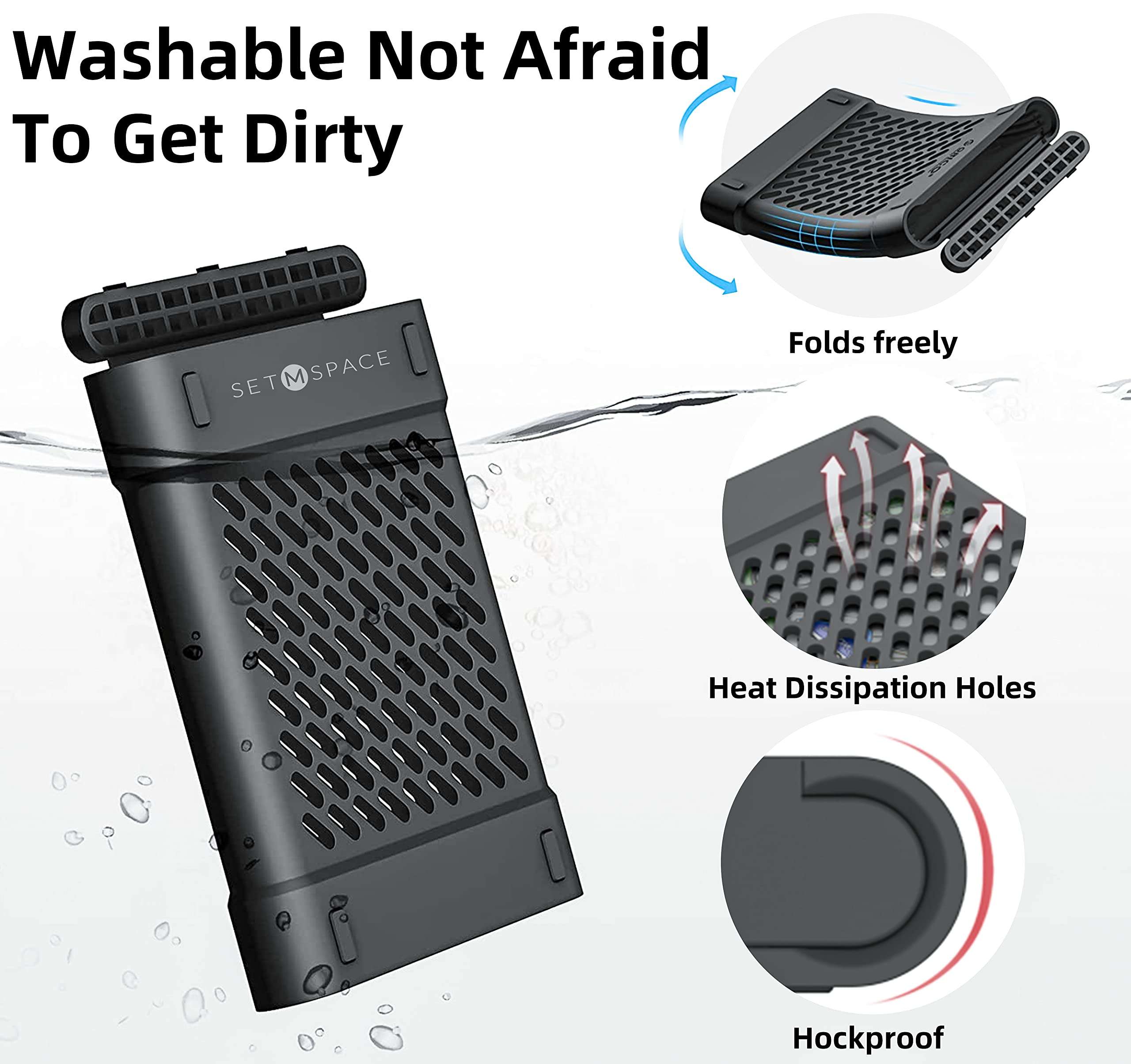 SETMSPACE 2.5" Silicone Hard Drive Protector Sleeve, Portable HDD/SSD Mobile Hard Disk Protective Case, Shockproof, Anti-Scratch, Grid Design-2 Pack 4