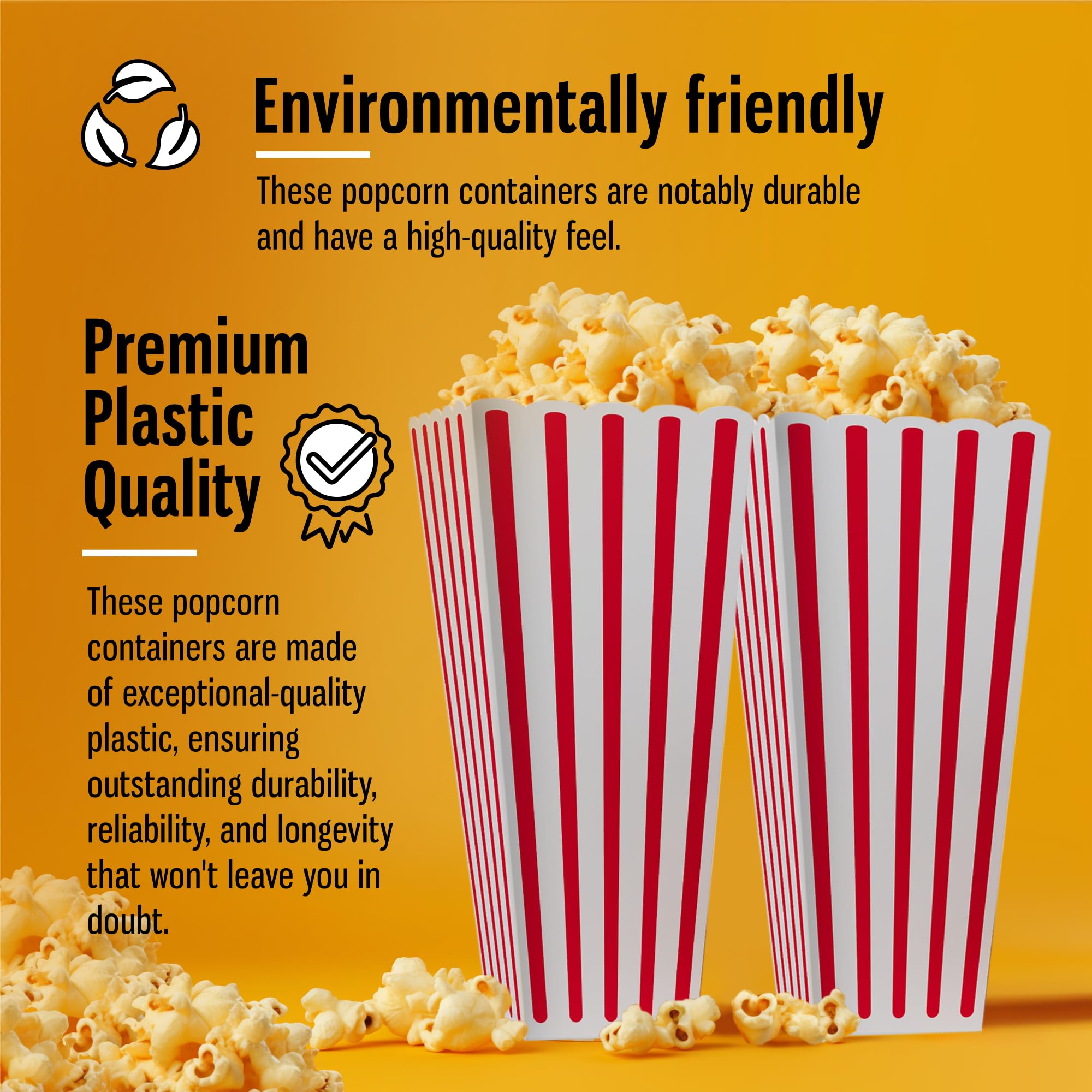 Reusable Plastic Popcorn Containers: Popcorn Buckets Reusable Plastic Movie Night Popcorn Boxes Popcorn Bowls Popcorn Cups Popcorn Holders for Party Popcorn Small Plastic Boxes Buskets Reusable Cups 5