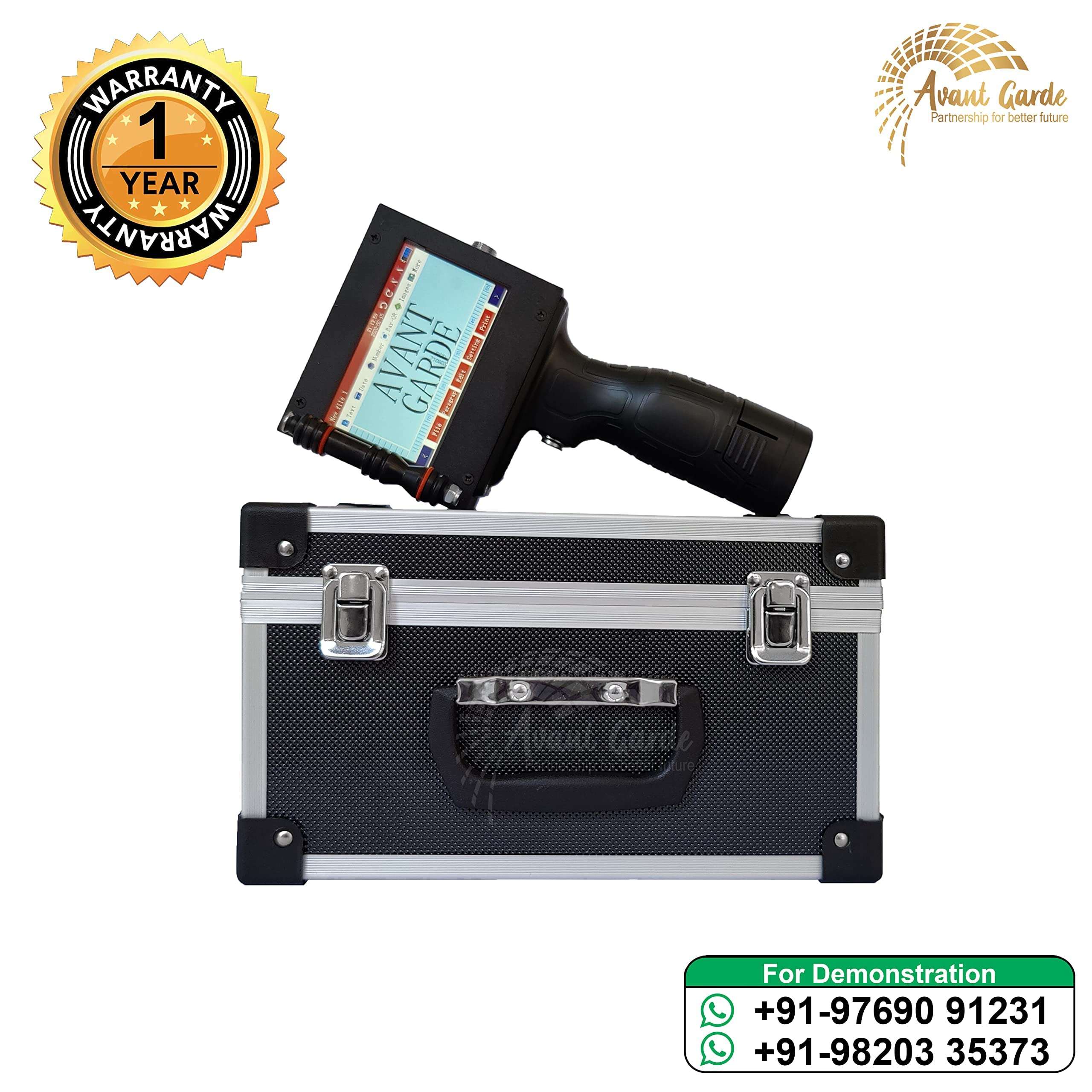 Electrodose Intelligent Handheld Inkjet Printer Ink Date Coder Coding Machine LED Screen (Multicolour) 3