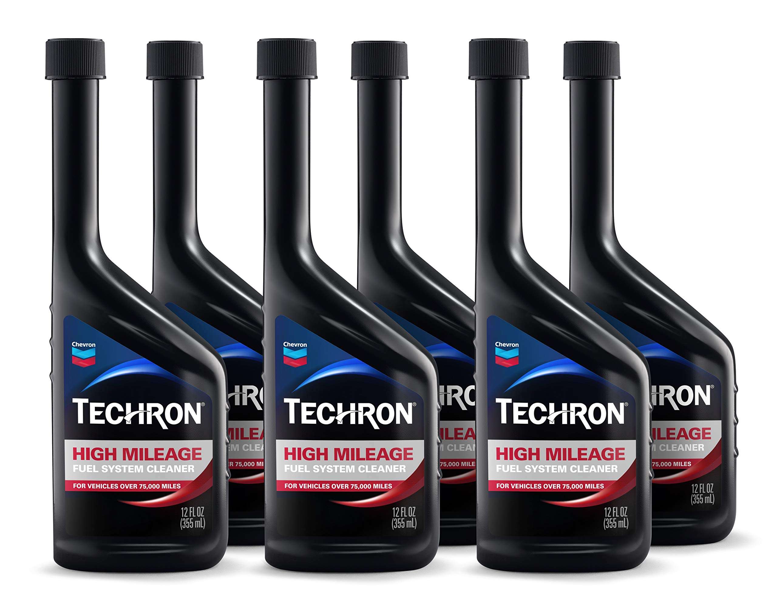 Chevron Techron High Mileage Fuel System Cleaner, 12 oz, Pack of 6 1