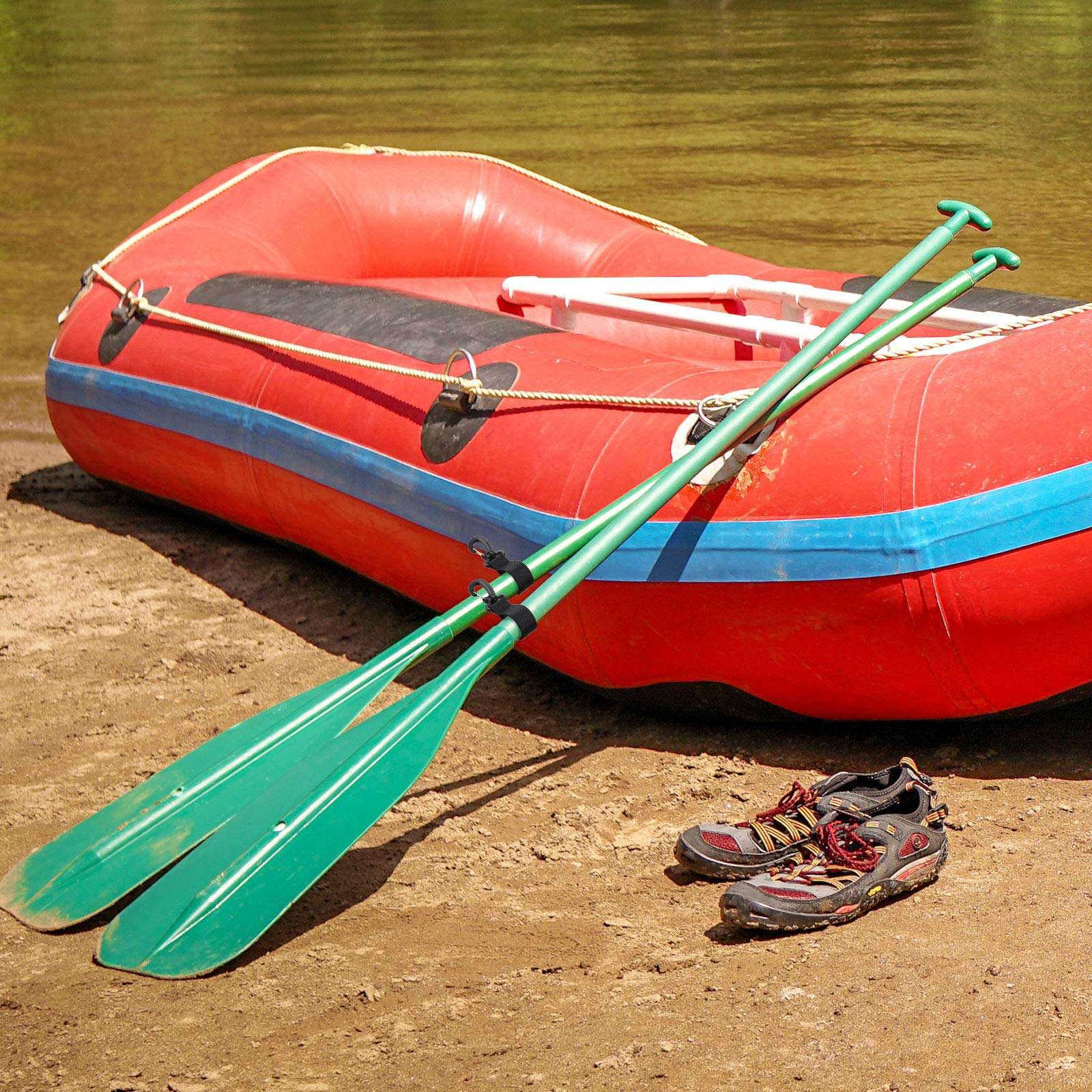 Skylety 6 Pieces Boat Paddle Clip Kayak Paddle Keeper Kayak Paddle Storage Holder Kayak Oar Clip Kayak Canoe Boat Paddle Accessories (Not Include D Ring Patch) 6