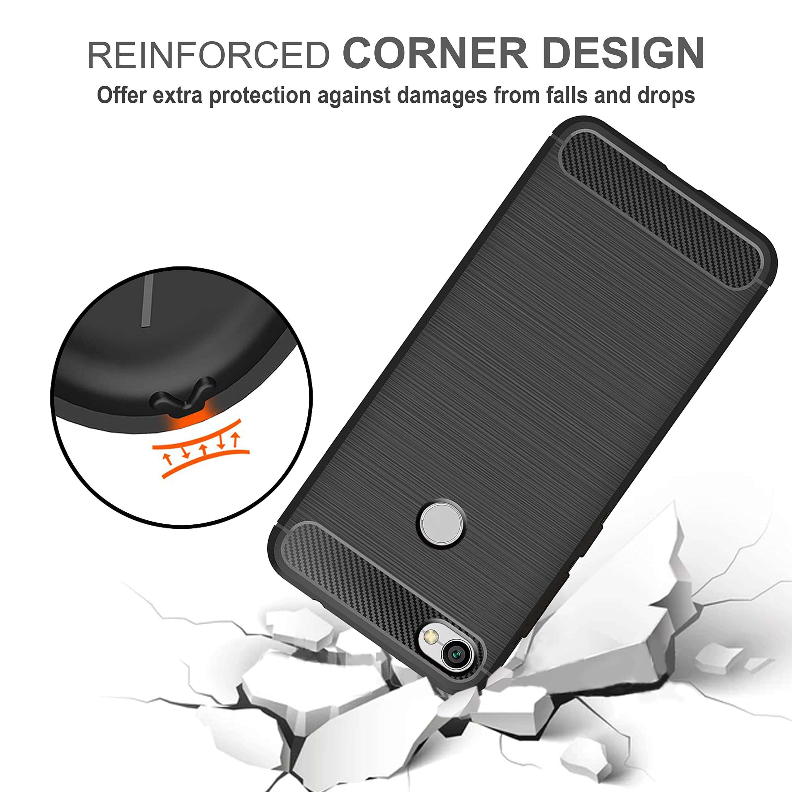 Amazon Brand - Solimo Back Cover Case for Mi Redmi Y1 | Compatible for Mi Redmi Y1 Back Cover Case | 360 Degree Protection | Soft and Flexible (TPU | Matte Black) 5