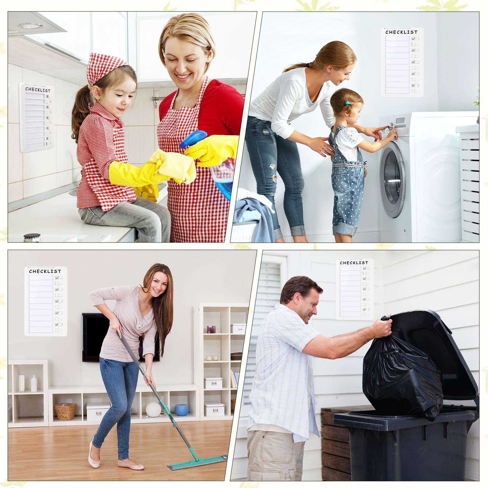 SENWHAL Dry Erase Chore Chart, Standable Whiteboard Checklist Board, Chore Chart for Kids Routine Chart with a Pen (Standable) 6