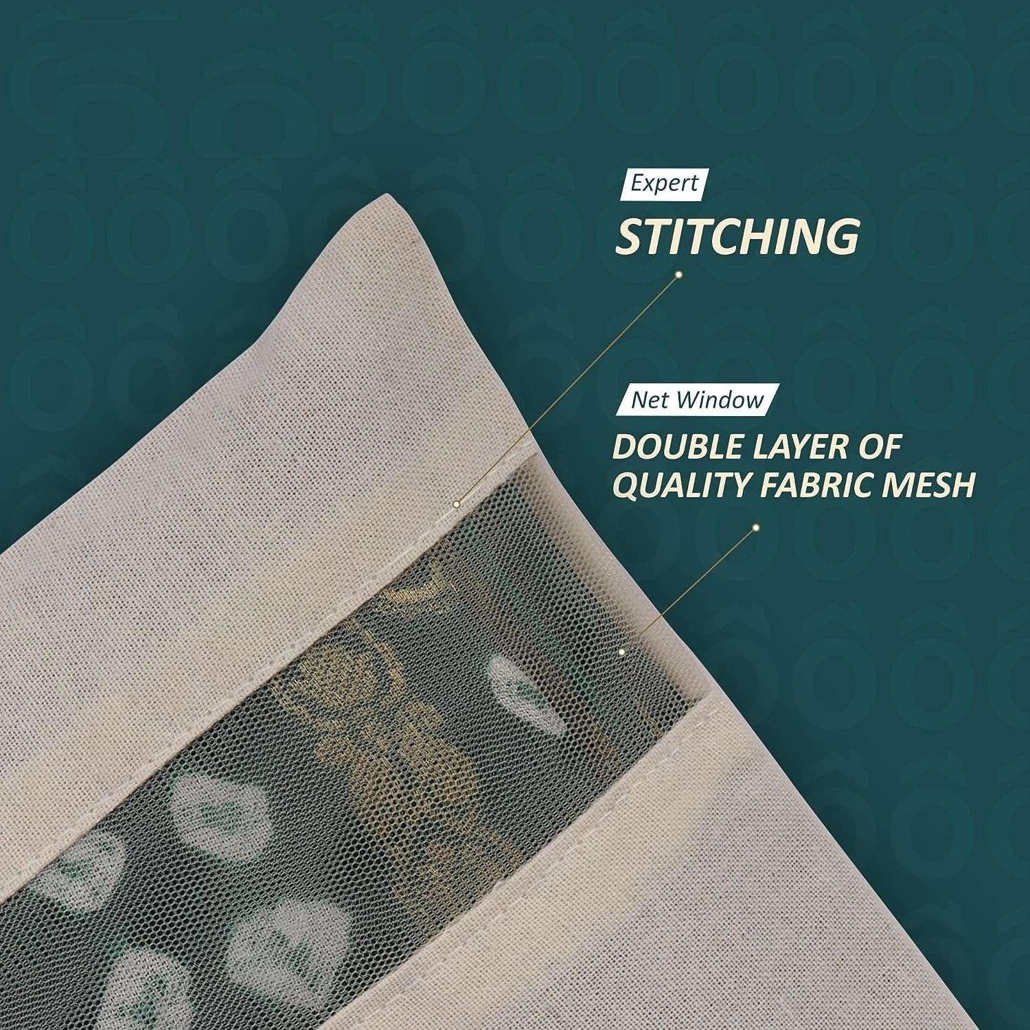 Kottify Cotton Saree Storage Bags/Covers Set of 12 | Big Size Single (16 x 14 Inches) with Zip Closure | Clothes & Wardrobe Organizer with Transparent Mesh Window | Beige 5