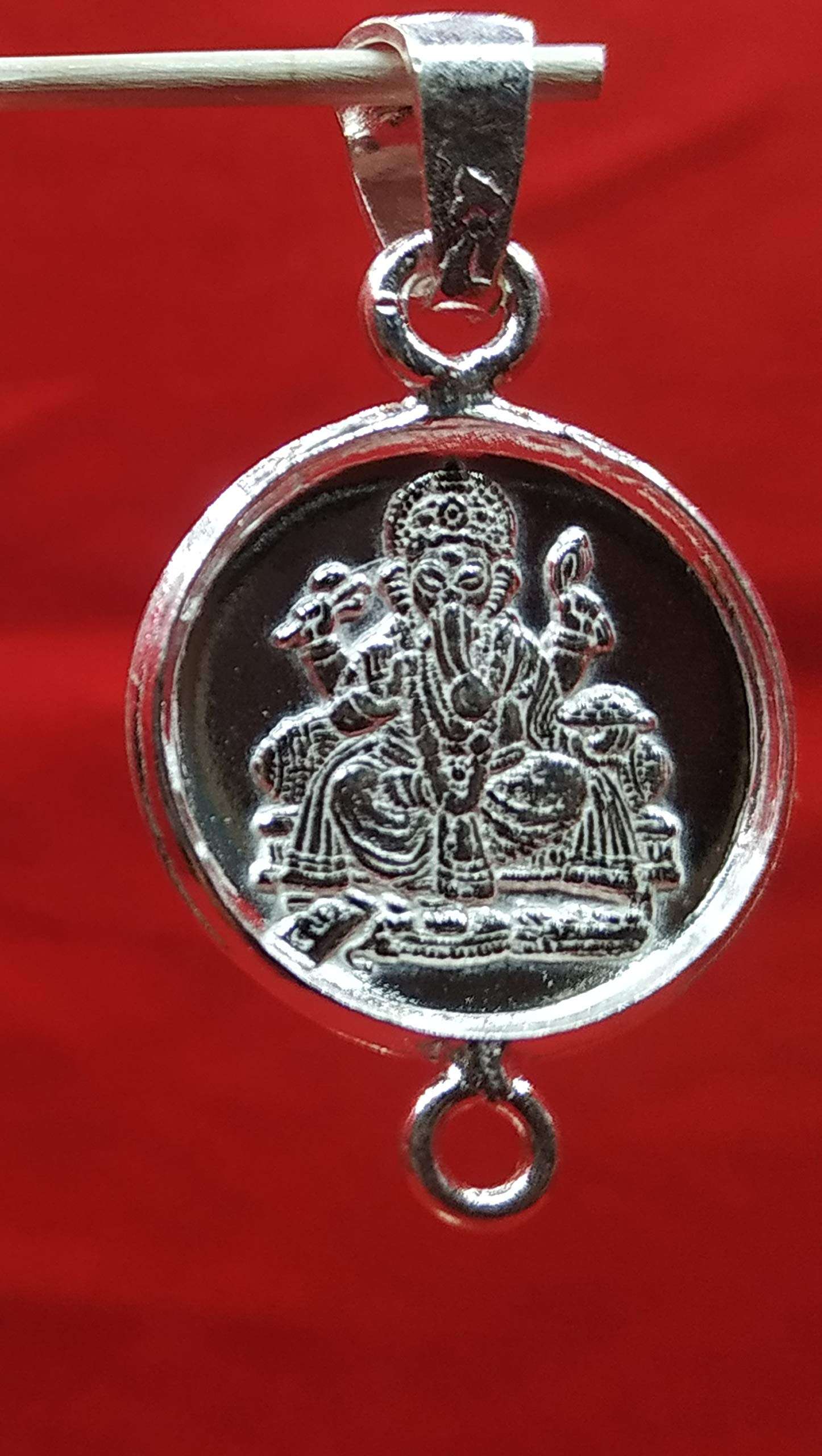 Ganesh Ji Yantra Silver Locket | Ganesh Yantra Silver Pendent 3