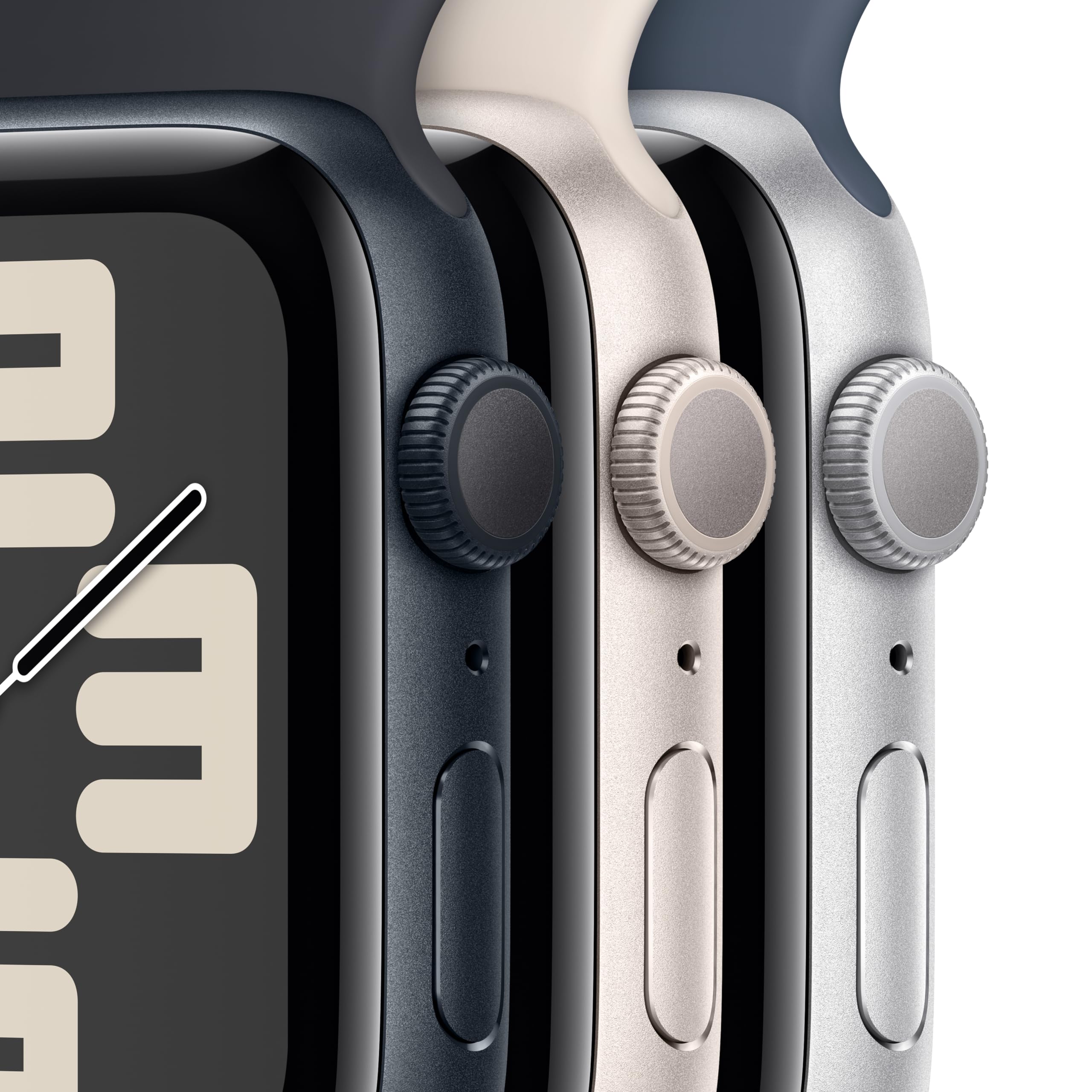 Apple Watch SE (2nd Gen, 2023) [GPS + Cellular 44mm] Smartwatch with Starlight Aluminum Case with Midnight Sport Loop One Size.Fitness & Sleep Tracker,Crash Detection,Heart Rate Monitor,Retina Display 3