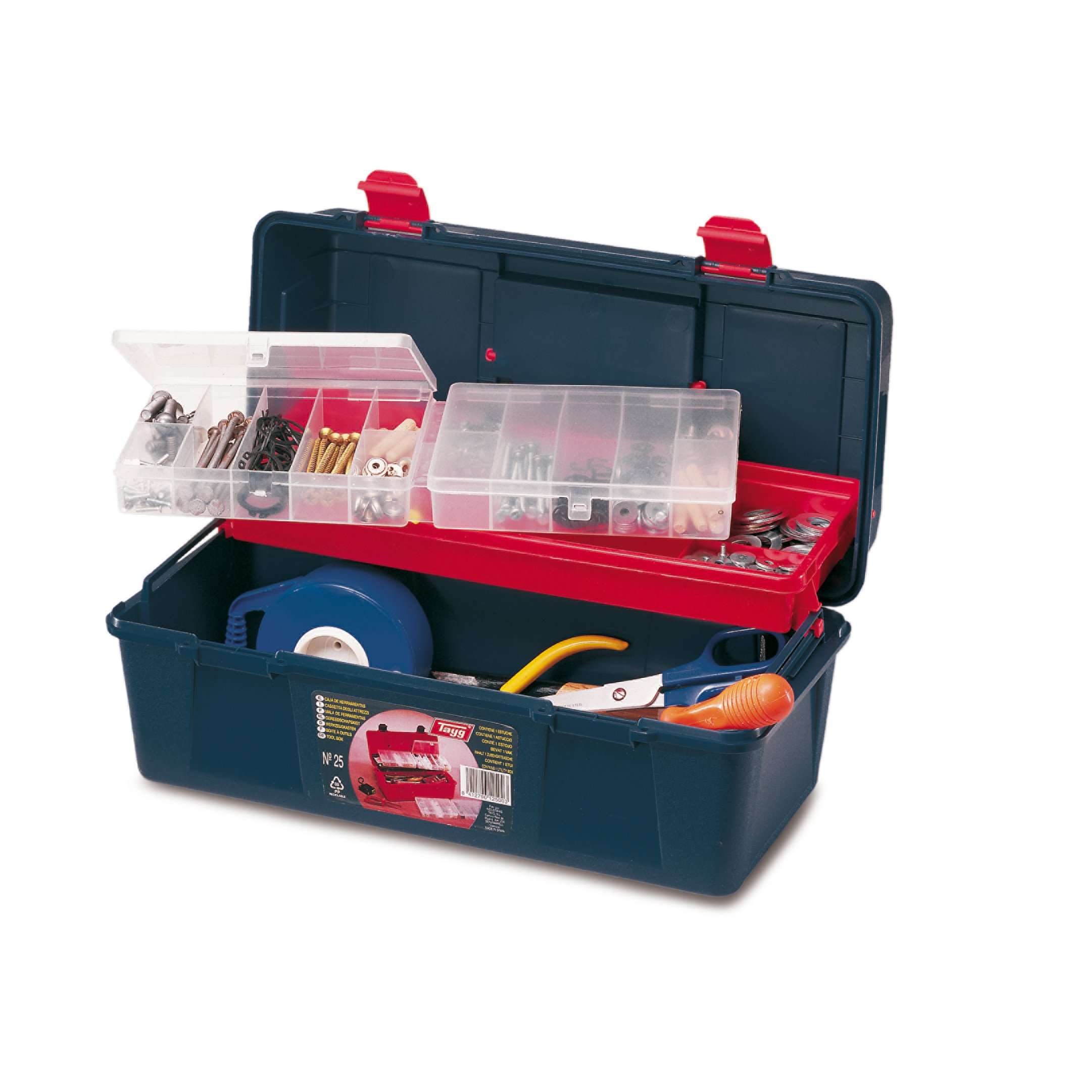 Tayg 125003 Plastic Tool Box mod. 25, Black, 400 x 206 x 188 mm 4