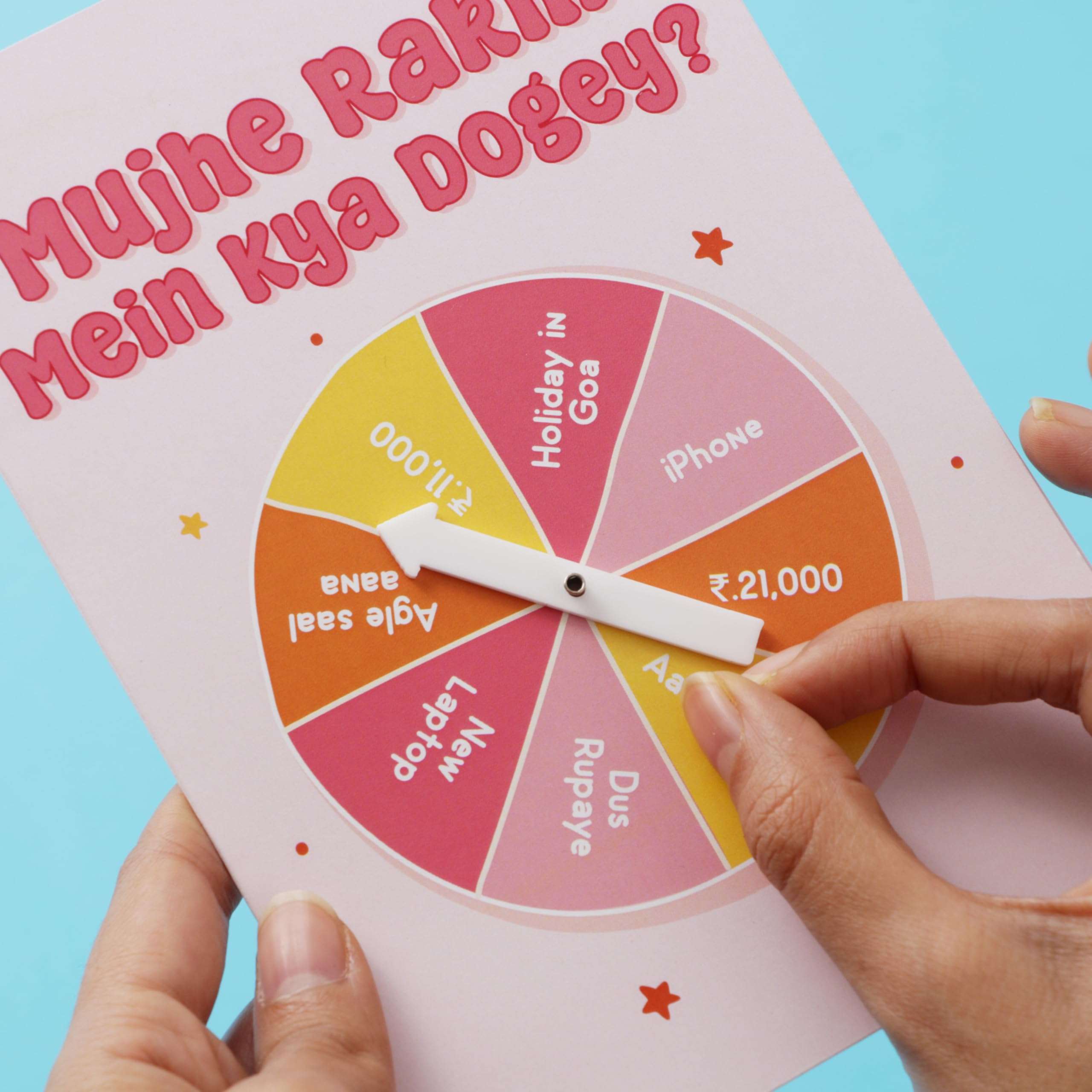 Oye Happy- Spinwheel Card - Rakhi Gift for Sister/Brother/Rakshabandan Quirky Gift 3