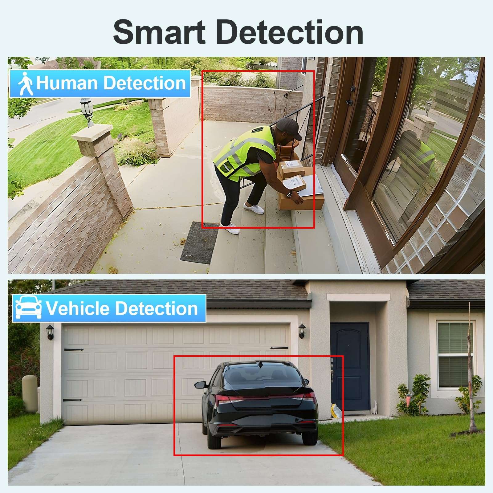 INNOSECU 4MP Outdoor IP Security Cameras (4× INB4FR37F-B) Bundled with an 8CH PoE NVR with 2TB HDD (IN-NVR8P2TC) Form a Plug-and-Play PoE Camera Security System Featuring AI Detection 4