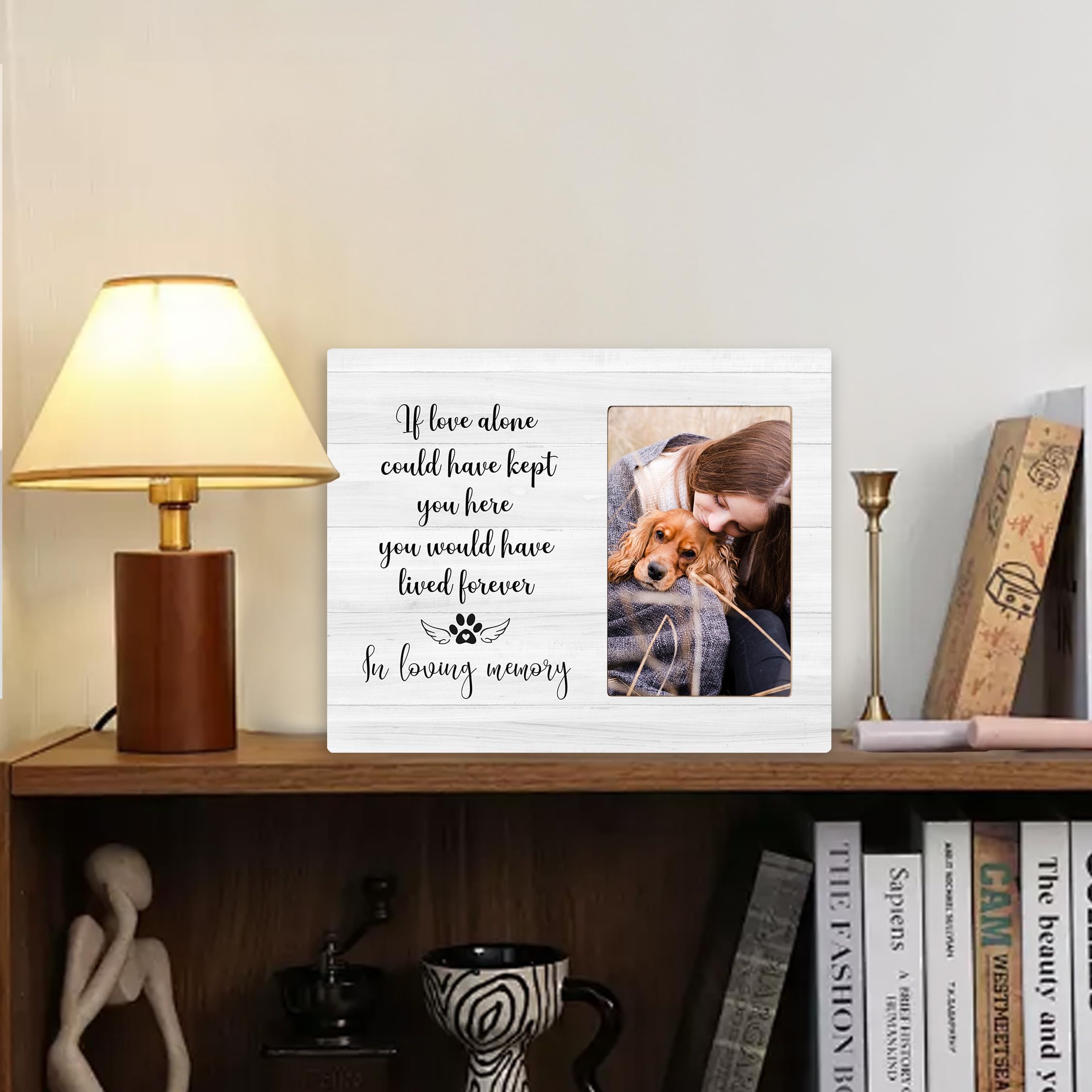 Kneaotoaji Dog Memorial Picture Frame - Pet Memorial Gifts for Dogs, Loss of Dog Sympathy Gift, Dog Frames for Pictures Memorial, In Loving Memory Frame for Tabletop or Wall Hanging 4x6 Photo 6
