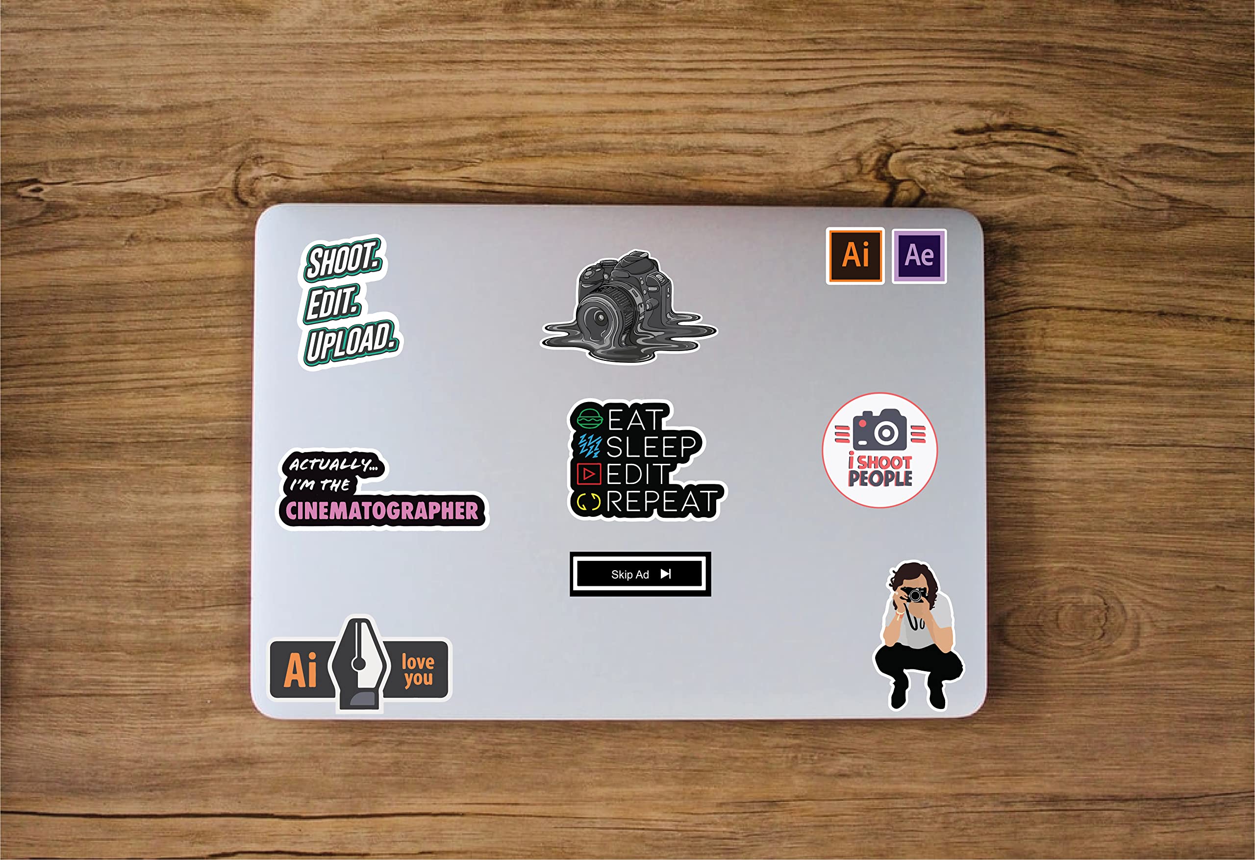 woopme® Pack of 28 Designer Editng Laptop/Mobile/Bike/Luggage/Bottle/Guitar/Scrapbook Sticker, Multicoloured 3