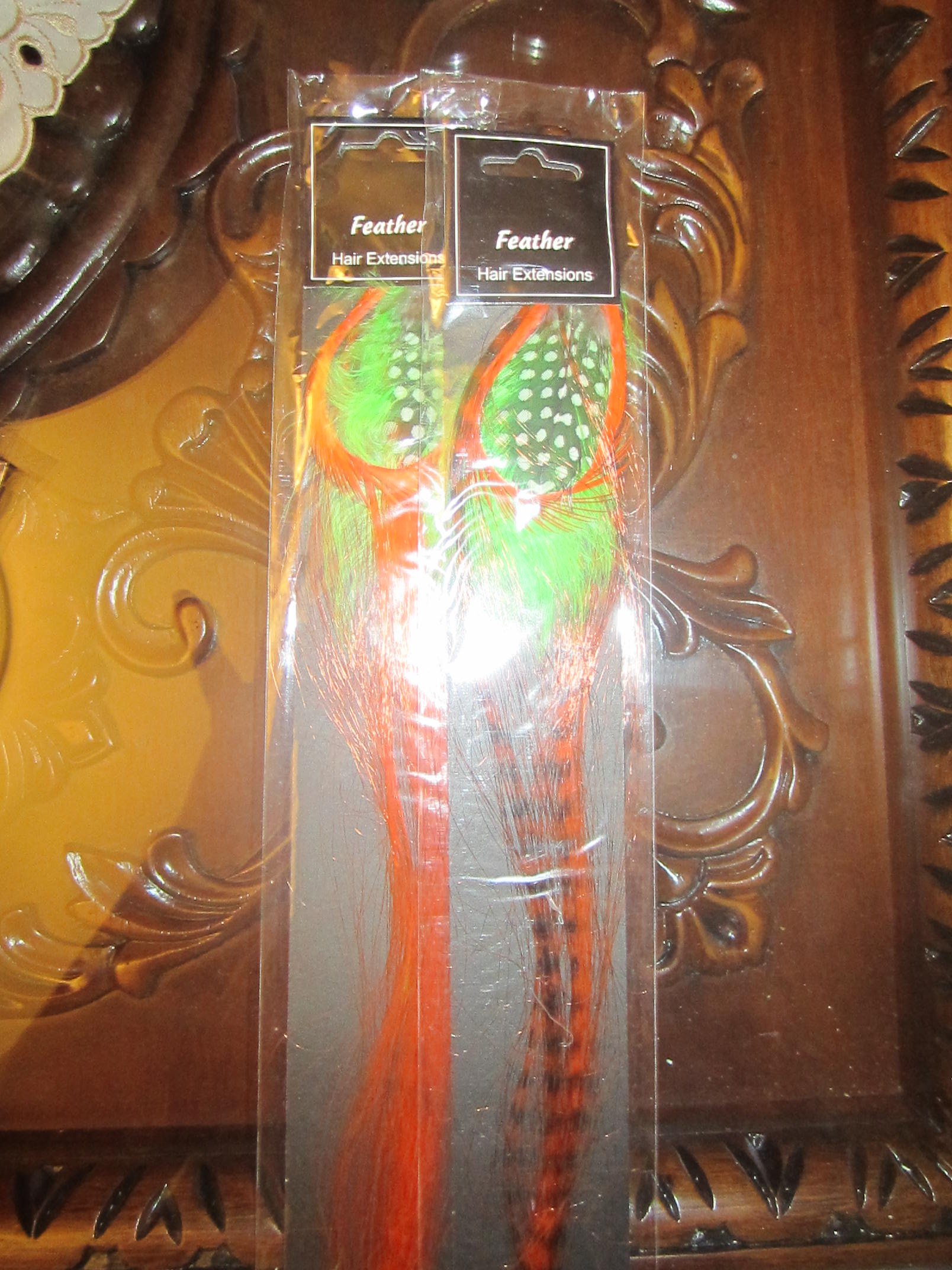 Feather Hair Extensions Clip-in-synthetic Hair Extensions (Assorted Colors) 4