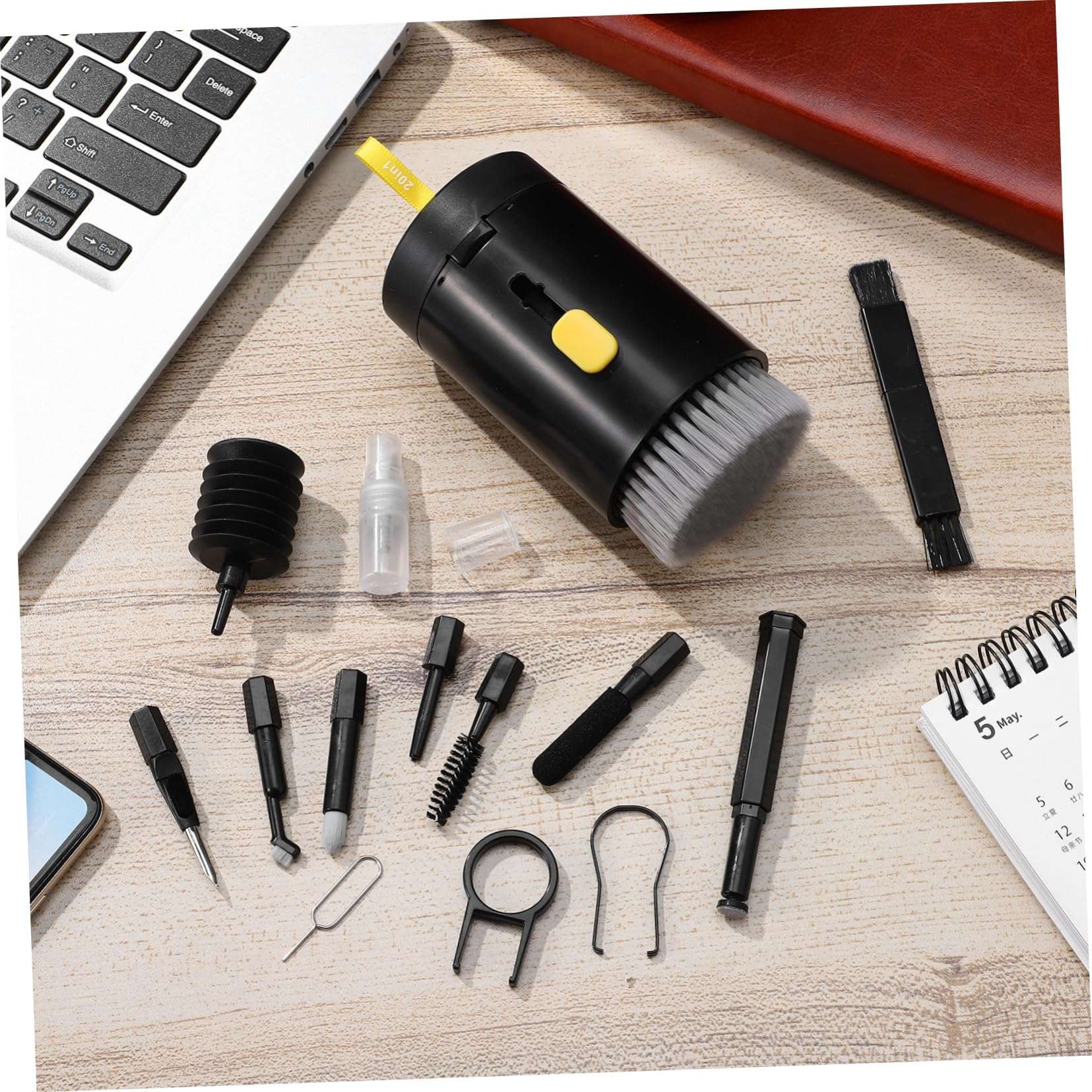 OSALADI 1 Set Cleaning Kit Head Phones Computer Keyboard Cleaner Ear Buds Lapdesk Blootube Headphones Laptop Stand Lens Cleaner Headsets Phone Cleaner Earbud Cleaner Abs 5