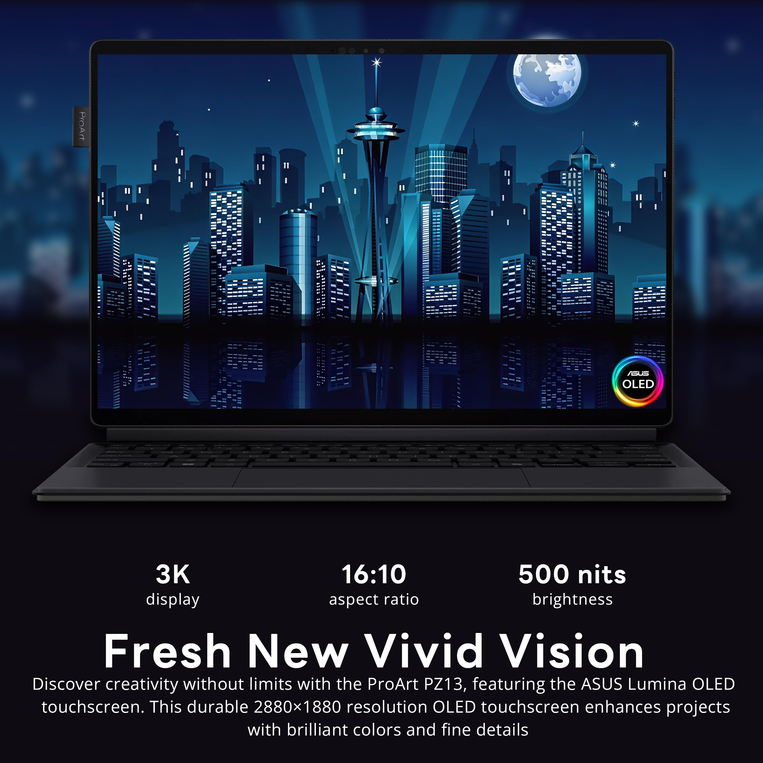 ASUS ProArt 13" OLED 3K Detachable Laptop, Snapdragon X Plus X1P-42-100, Adreno Graphics, 16GB LPDDR5X, 3TB Storage (2TB SSD&1TB Docking Station), Copilot+ PC, Wi-Fi 7, Win 11 Pro, Black 6