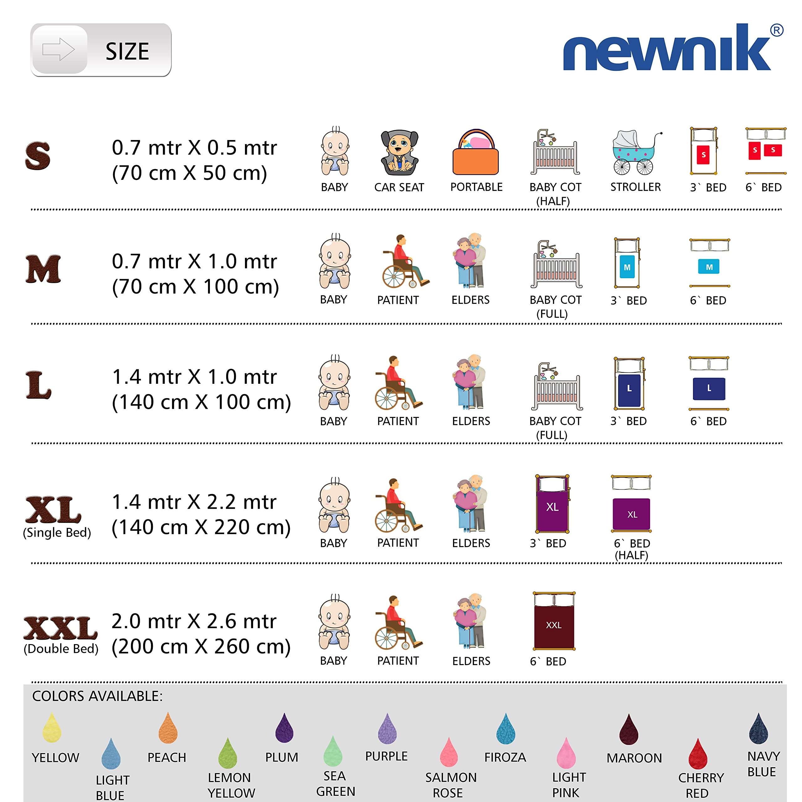 Newnik Baby Dry Sheets for Baby / Rubber Sheet for Baby / Baby mat Waterproof / Baby Bed Protector Waterproof Combo Pack (Large, Yellow-Peach-Salmonrose) 6