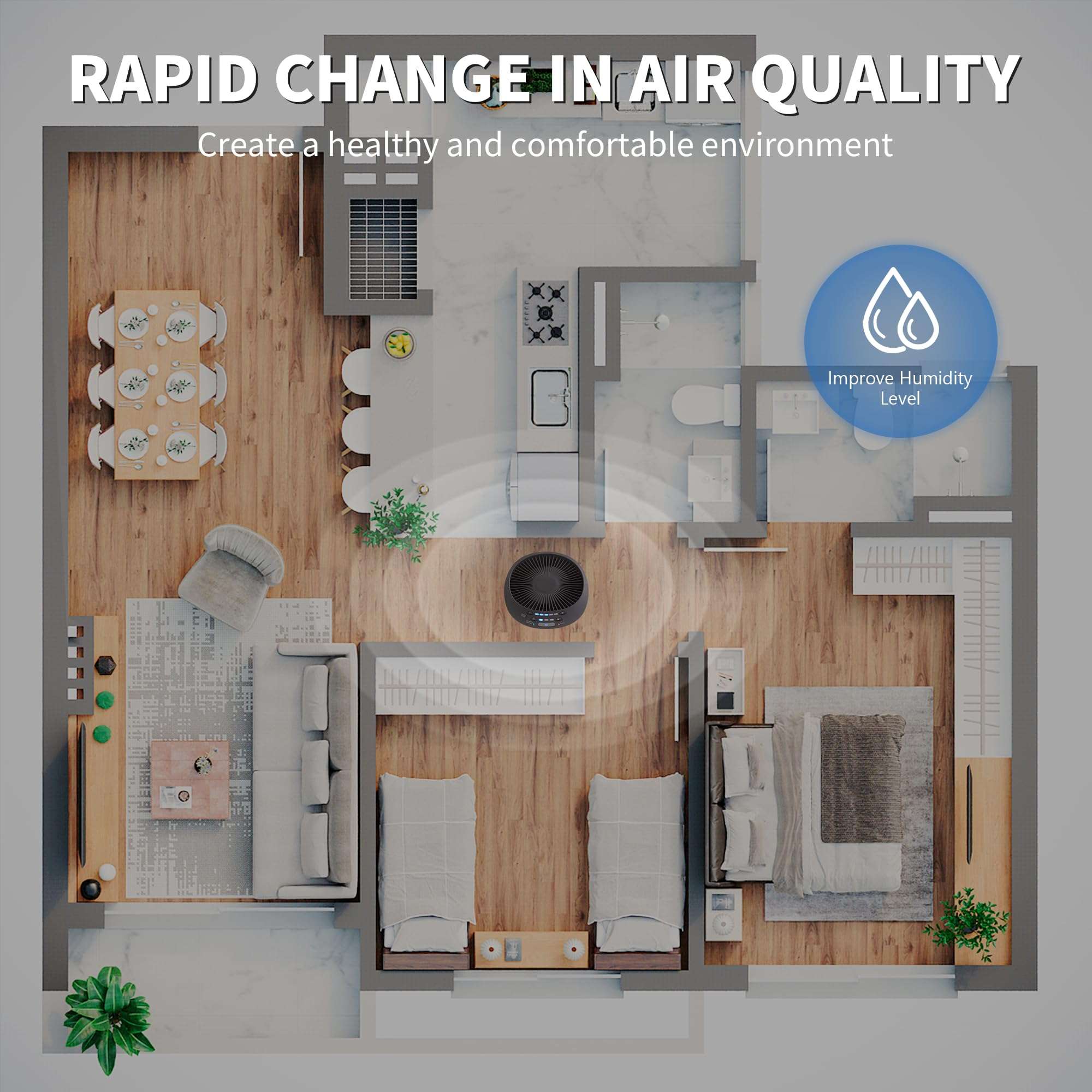 ROMON 1040 Super Humidifier Wick Filter Replacement for Essick Air AIRCARE B40 7D6 100 CM330ABLK CM330AWHT CM330DBLK CM330DWHT E35000 E27000, 2 Pack 6