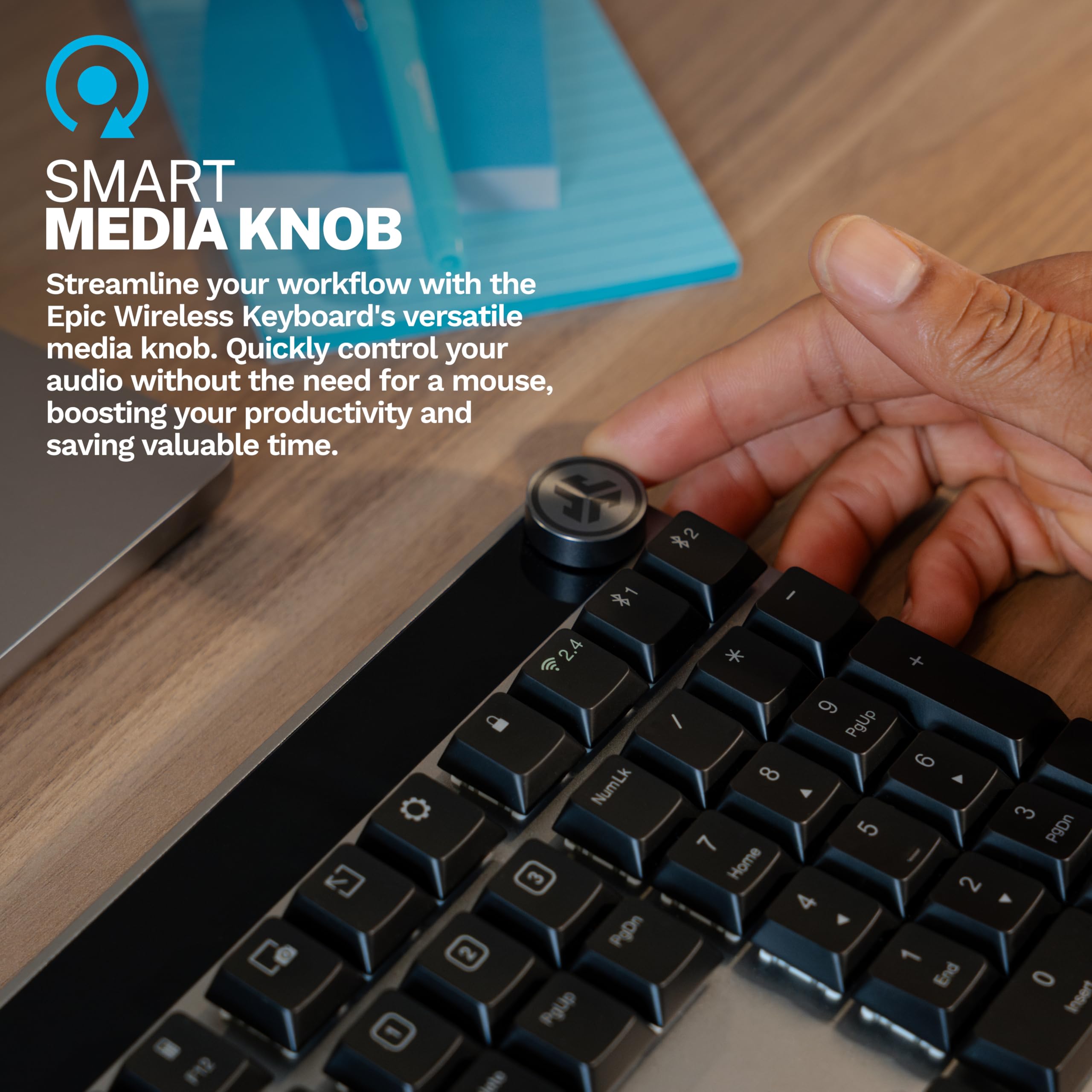 JLab Work Bundle, Epic Mechanical Keyboard and JBuds Ergonomic Vertical Mouse 6