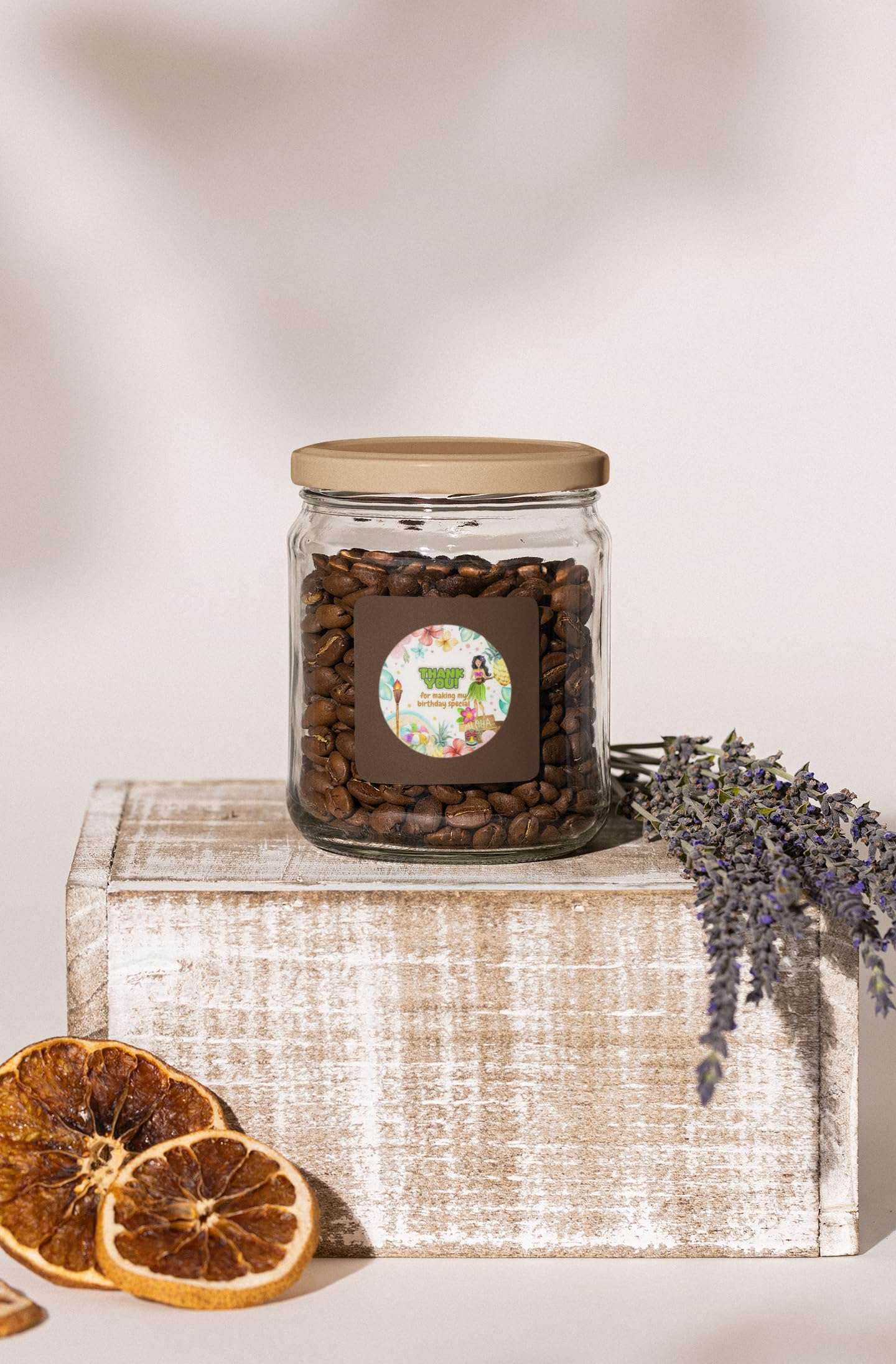 Aloha Theme- Thankyou Sticker (6 CM/Sticker/Mixcolour/24Pcs) 4