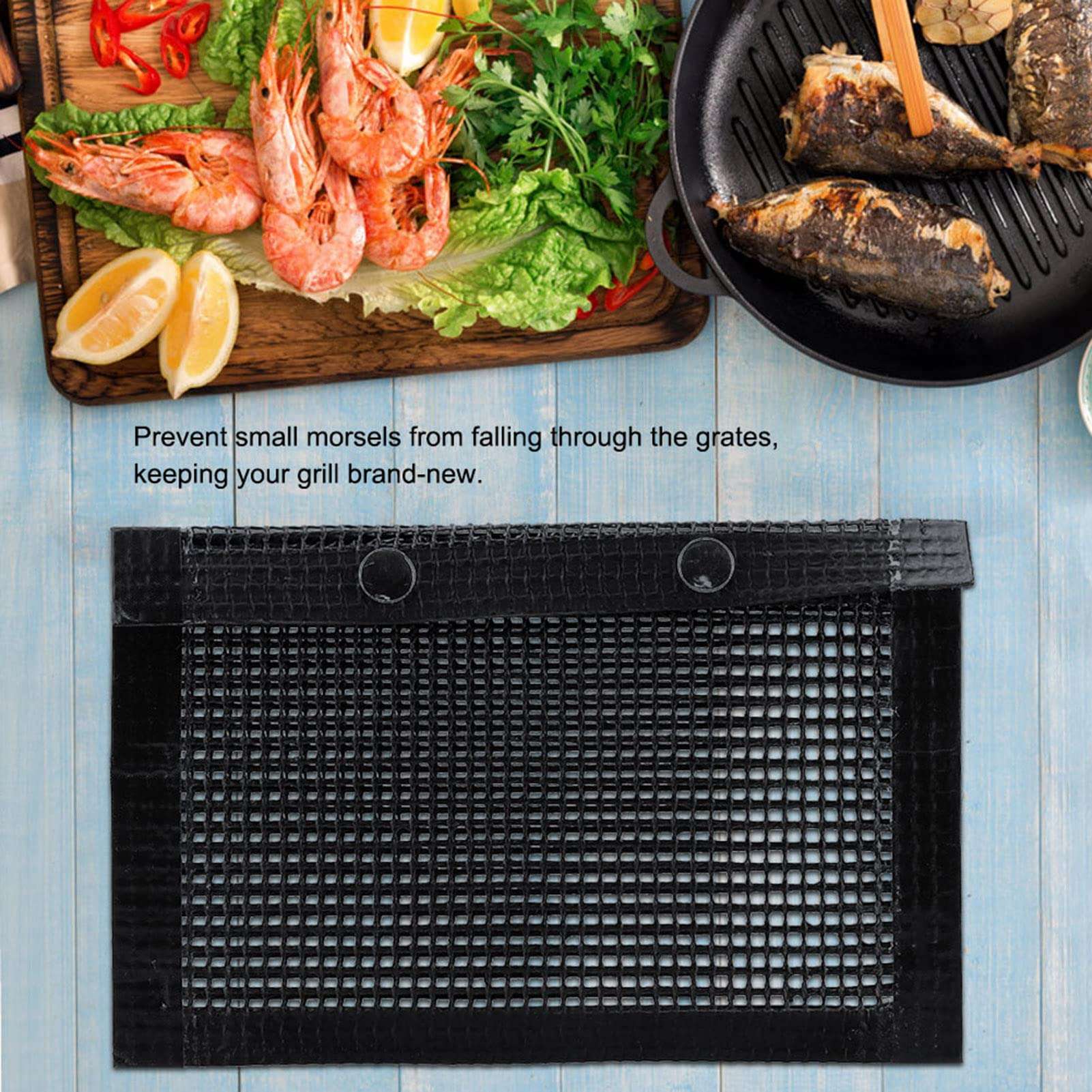 Msiud BBQ Mesh Grill Bags, Pouches Barbeque Charcoal Electric Heat Resistant Non Stick Bag Indoor Outdoor Barbecue Accessories Clean Dishwasher Safe Net Gas Smokers Vegetables Basket Cooking Veggie 5