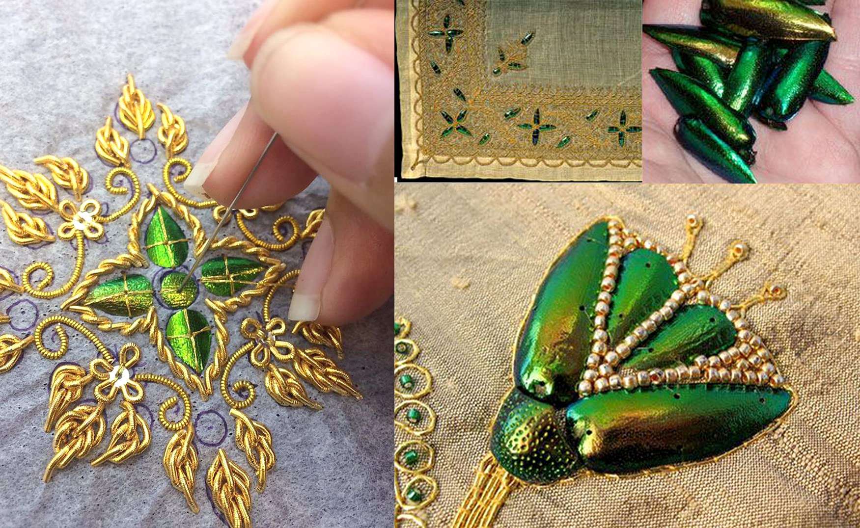 Sunne Tropical - Drill (Hole) 100 Pcs Jewel Beetle Elytra Natural Wings for Art Craft Apparel Sewing Beads Embroidery Design (Reddish TOP2) 5