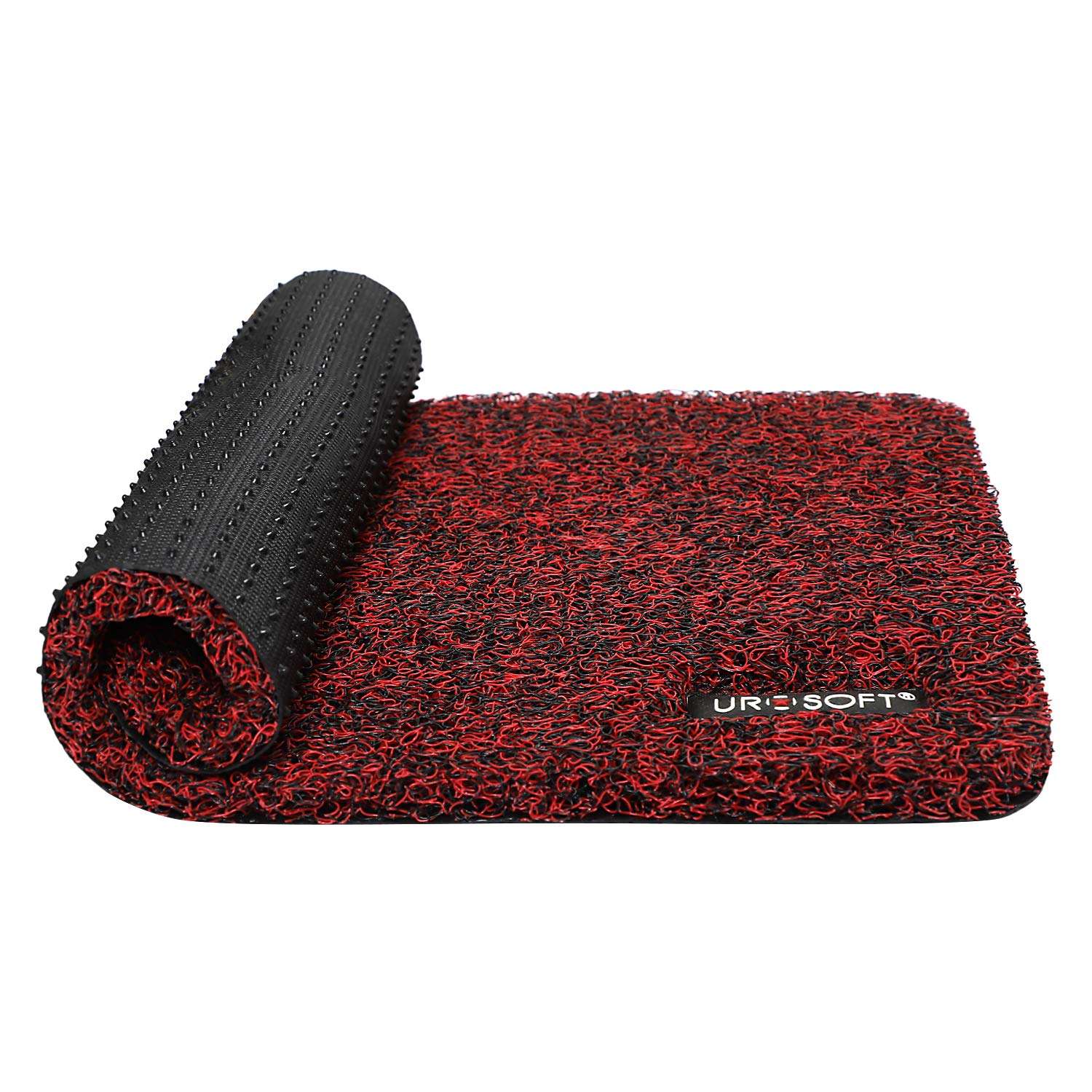 UROSOFT Extra Thick Cushion (18MM) Wire Mesh Entrance PVC Doormat, Anti Skid, Water Proof, 60 x 90 CM CM, Red 4