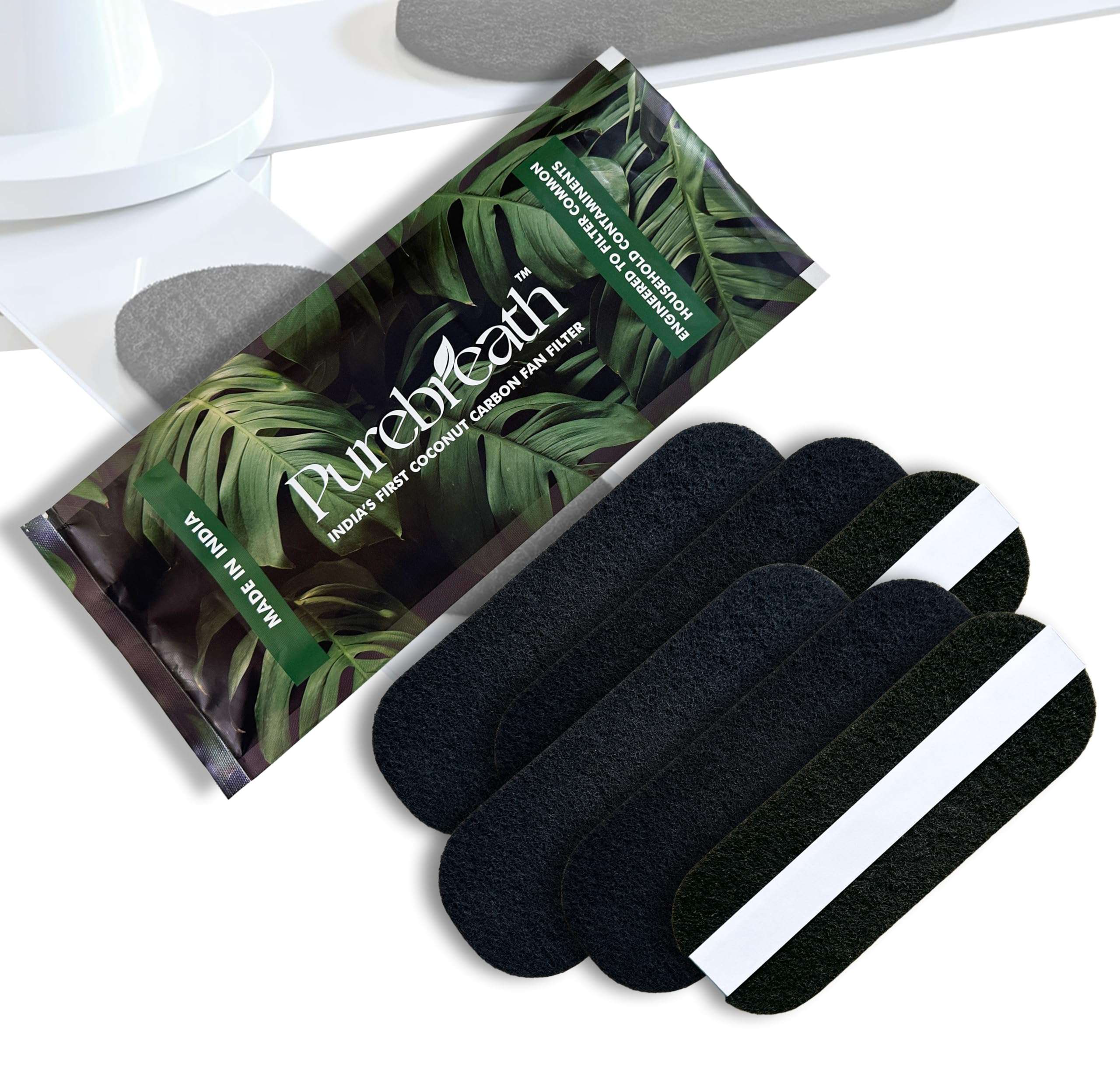 CEILING FAN FILTERS | ACTIVATED COCONUT PUREBREATH SHELL CARBON FILTER (Pack of 6) 1