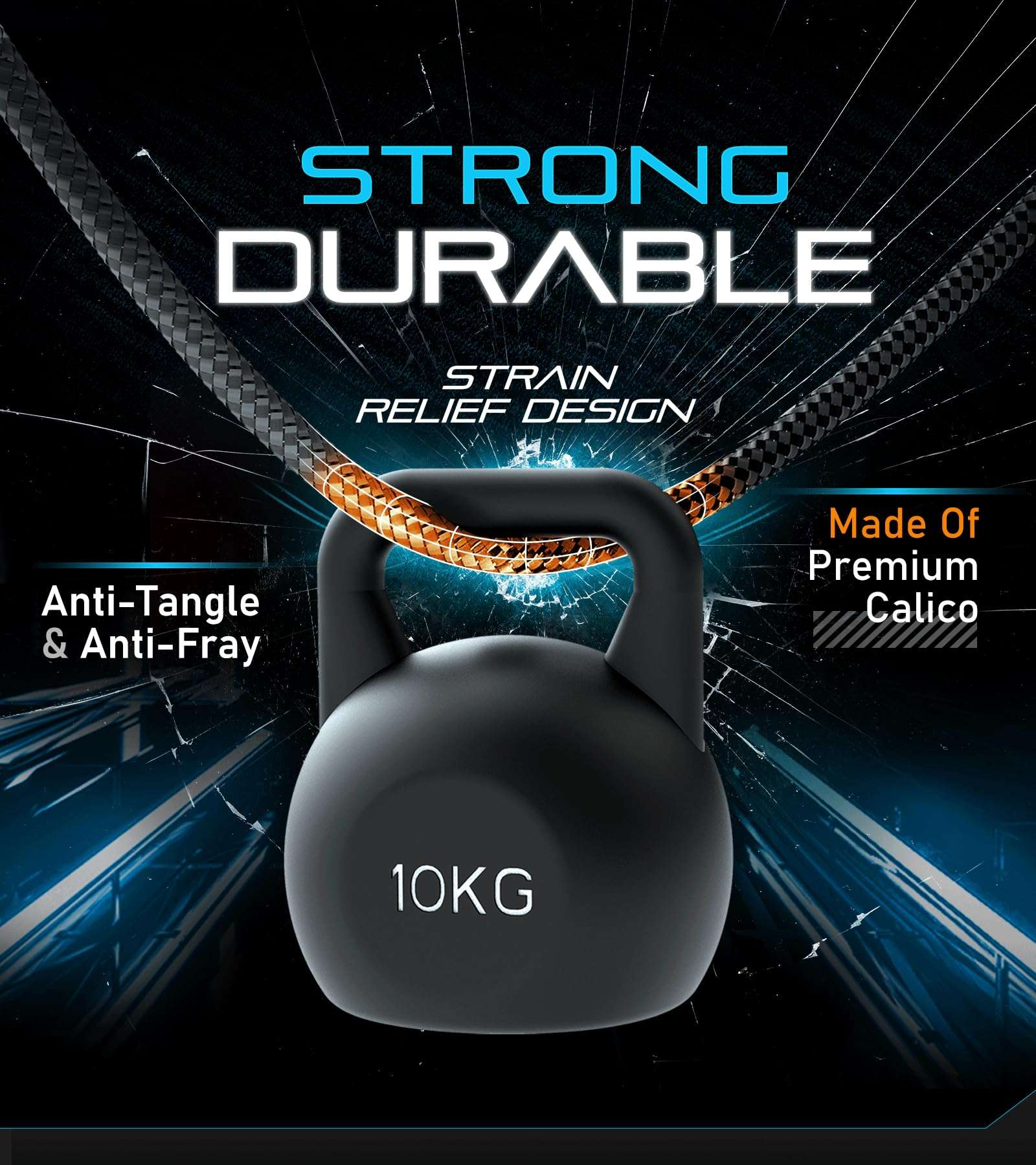 Futurizta Tech [Upgraded] Zeus-X 6 in 1 Universal Multi Cable (1.6ft/0.5m) Fast Charging 60W Laptop PD, QC3.0 & 27W iPhone Fast Charging & Data Sync, Military Grade Braided with Cable Organizer Strap 6