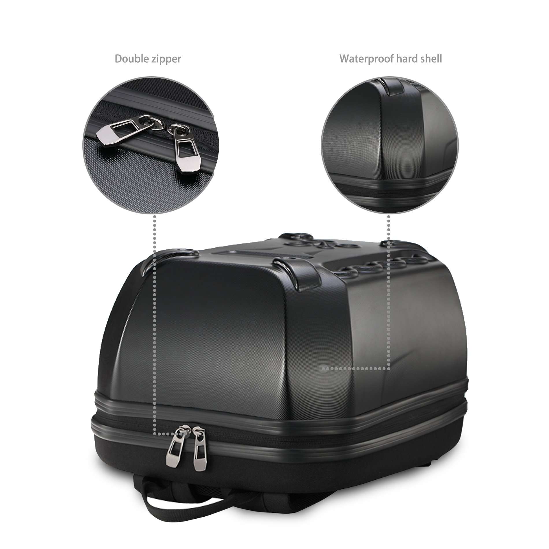 DJI Phantom 4 Backpack, Airhornet Hardshell Protective Waterproof Carrying Backpack Case Traveling Backpack for DJI Phantom 4/Standard/Professional/Advanced, Black 5