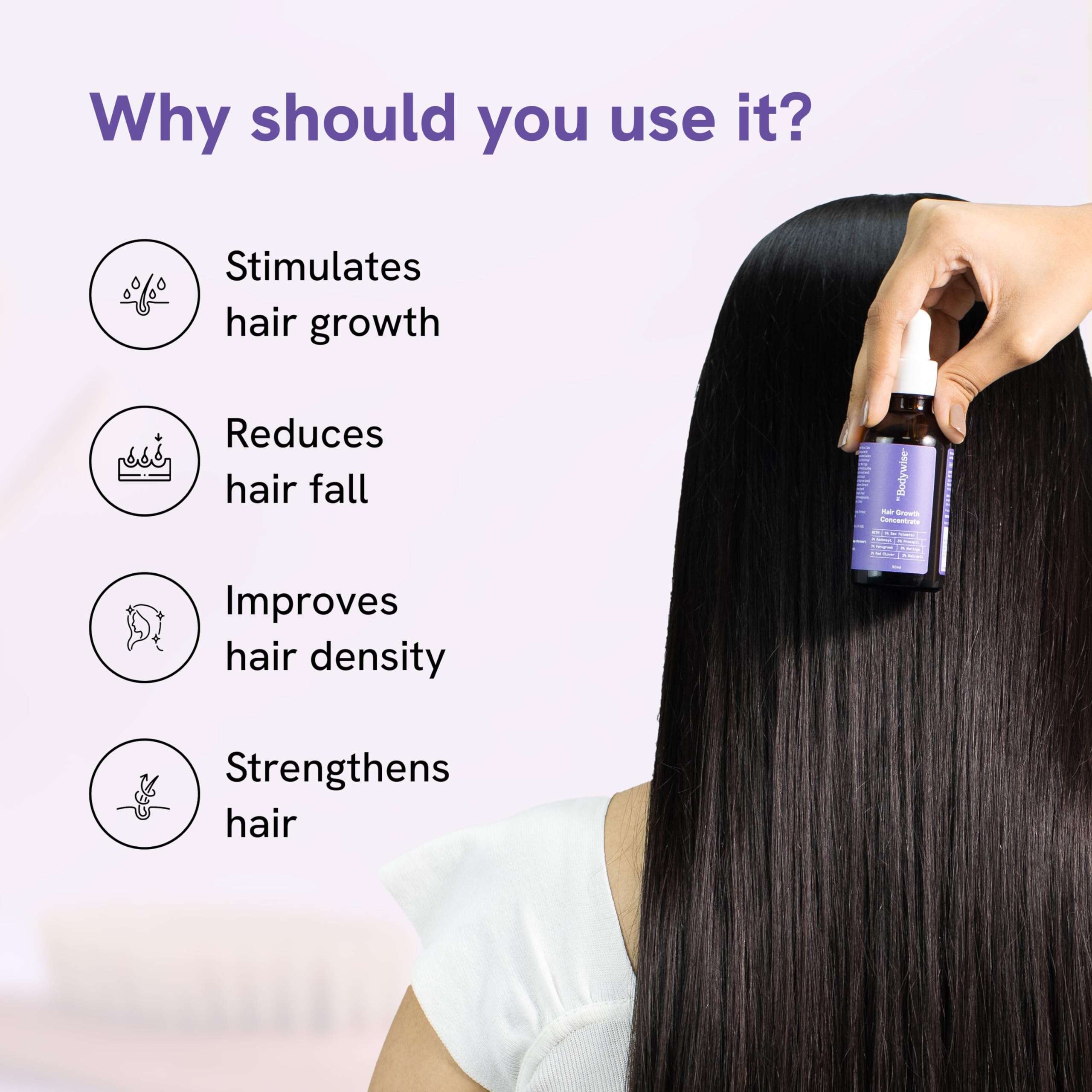 Be Bodywise Hair Growth Serum | 21% Hair Growth Actives | 3% Redensyl, 3% Procapil, 2% Baicapil | For Hair Fall Control | For Men & Women | 50ml 2