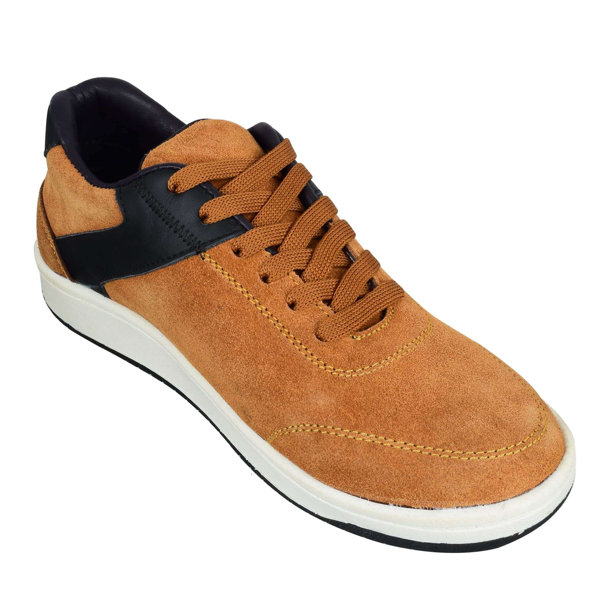 ALINTINO Men's Leather Casual Shoes - AC3001 (Tan, Numeric_8) 1