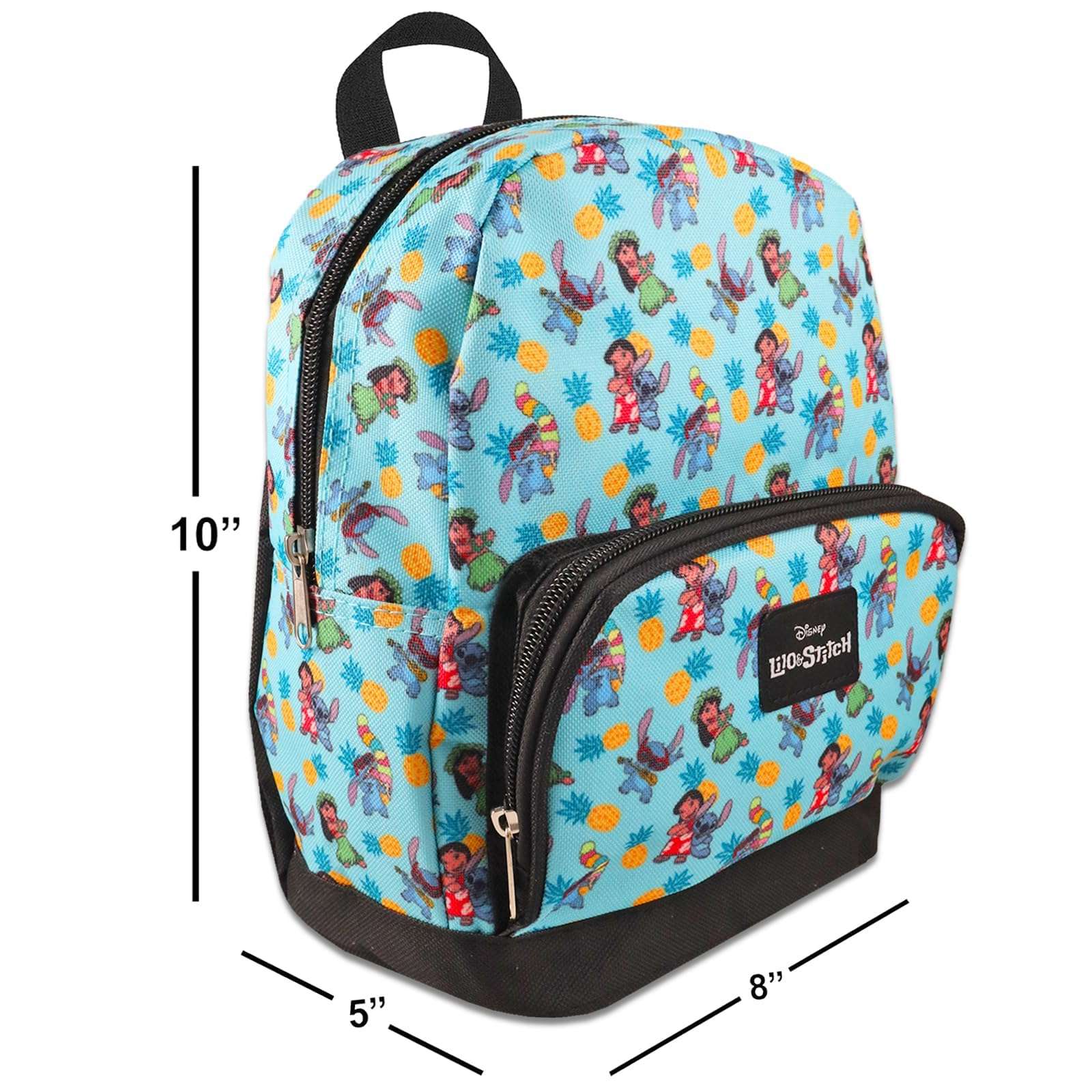 Lilo and Stitch Mini Backpack for Women - 10” Canvas Stitch Backpack with Front Pocket Plus Bookmark | Lilo and Stitch Backpack Purse Bundle 4