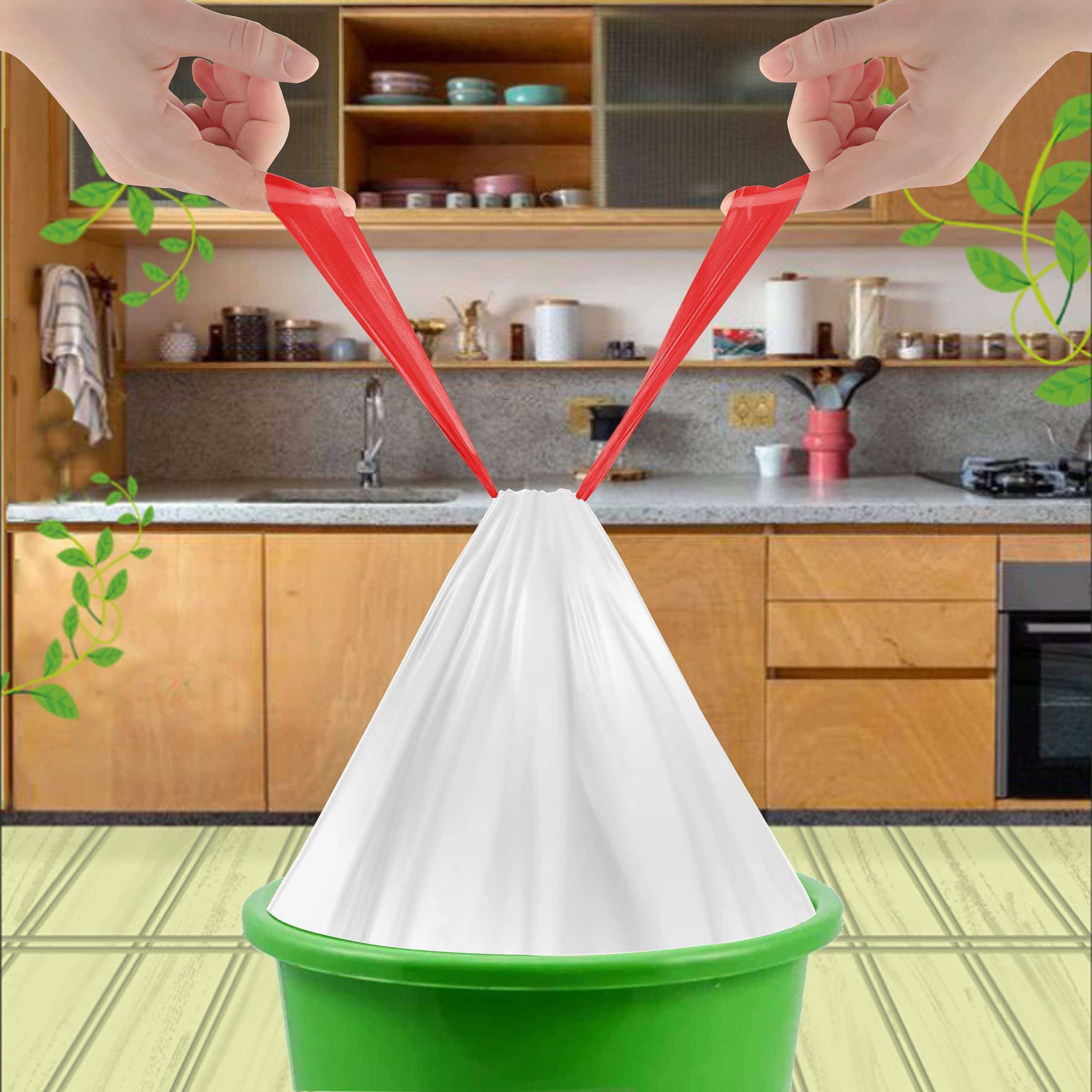 Shalimar Premium (Lavender Fragrance) Scented Drawstring Garbage Bags | Large 24 X 32 Inches | 60 Bags (15 Bags X 4 Rolls) | Dustbin Bag/Trash Bag | (White) - Perforated Box for Easy Dispensing 6