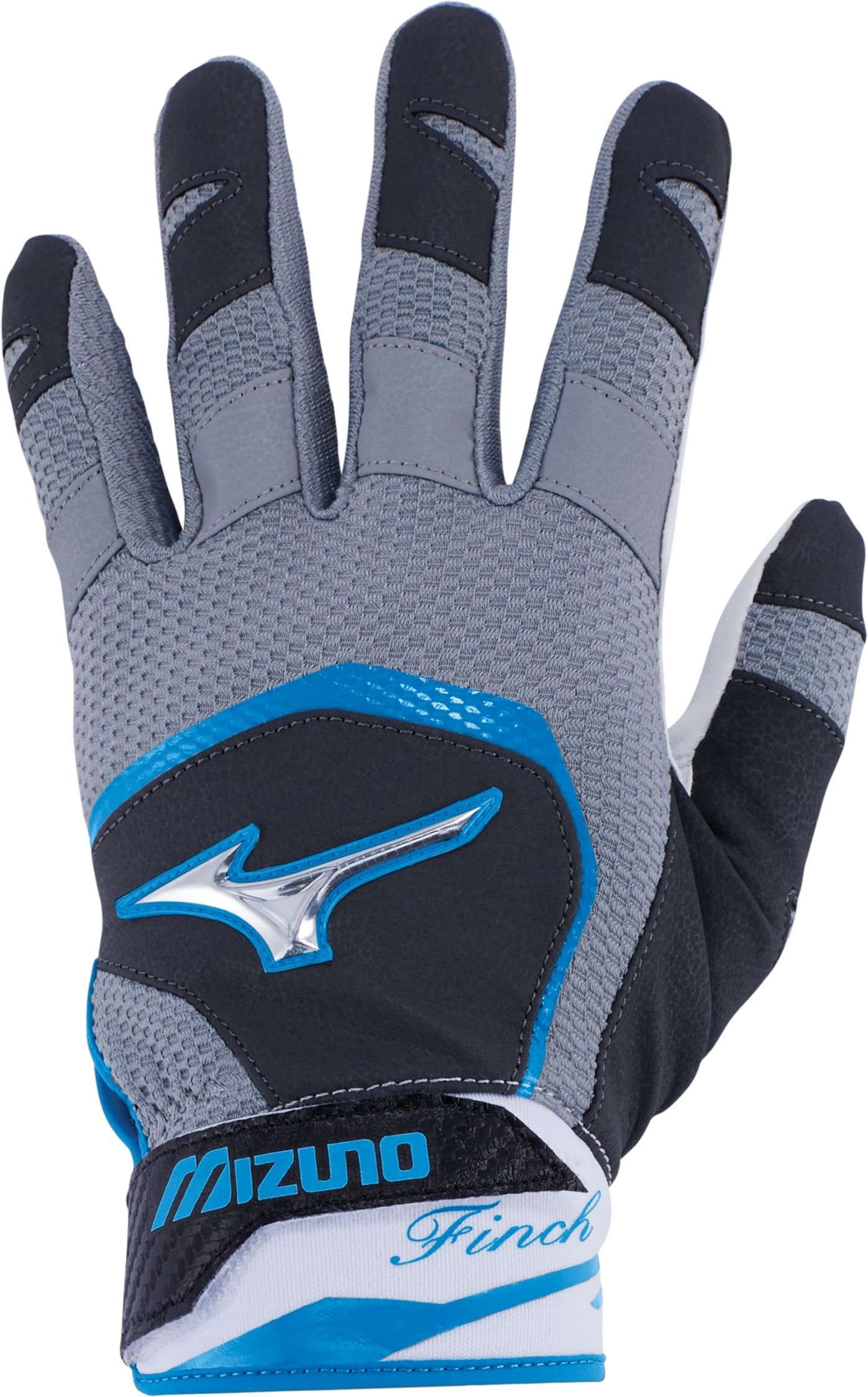 Mizuno 330387.905S.06.M Finch ADT 2018 Medium Black/Diva Blue Batting Gloves 1