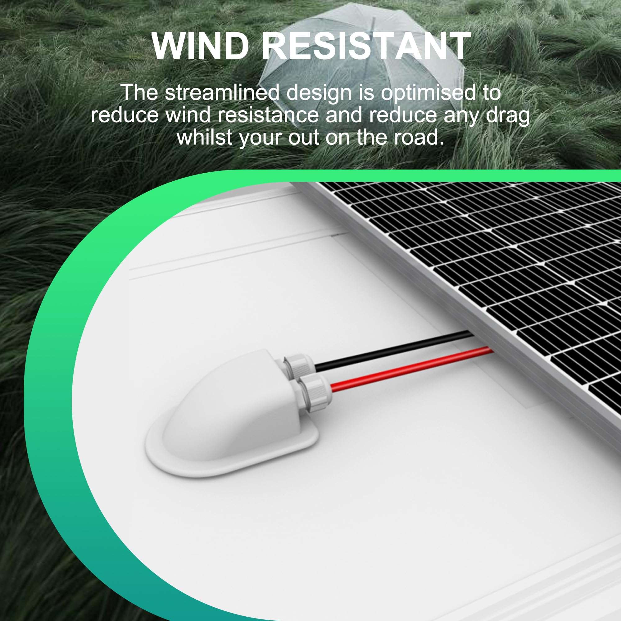 ACOPOWER Solar Weatherproof Double Cable Entry Gland, Cable Through RV roof Solar Junction Box abs Entry housing for 14AWG to 10AWG Solar Cables for Solar Project on RV, Boats, Caravans, Campervan 4