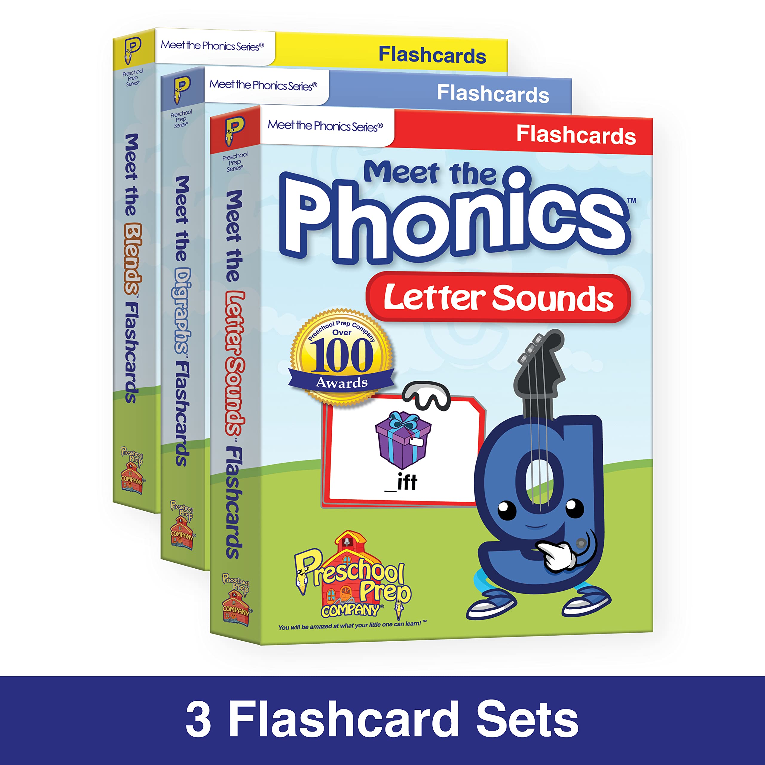 Meet the Phonics BIG SET! – Bundle with Letter Sounds, Digraphs & Blends: 3 Sets of Easy Reader Books, 3 Workbooks, 3 Coloring Books, 3 Sets of Flashcards + Video Downloads! 5