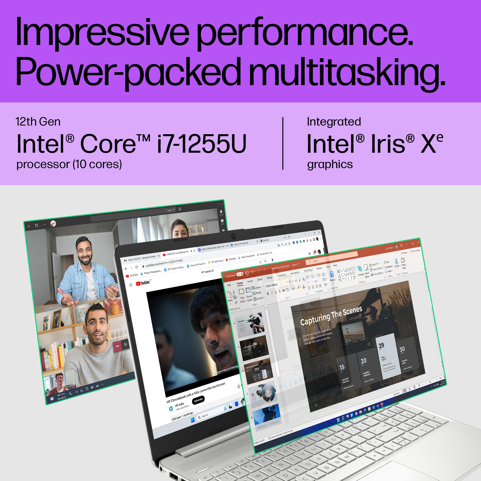 HP Laptop 15s, 12th Gen Intel Core i7-1255U, 15.6-inch (39.6 cm), FHD, 16GB DDR4, 512GB SSD, Intel Iris Xe Graphics, Backlit KB, Thin & Light (Win 11, MSO 2021, Silver, 1.69 kg), fq5190TU 5