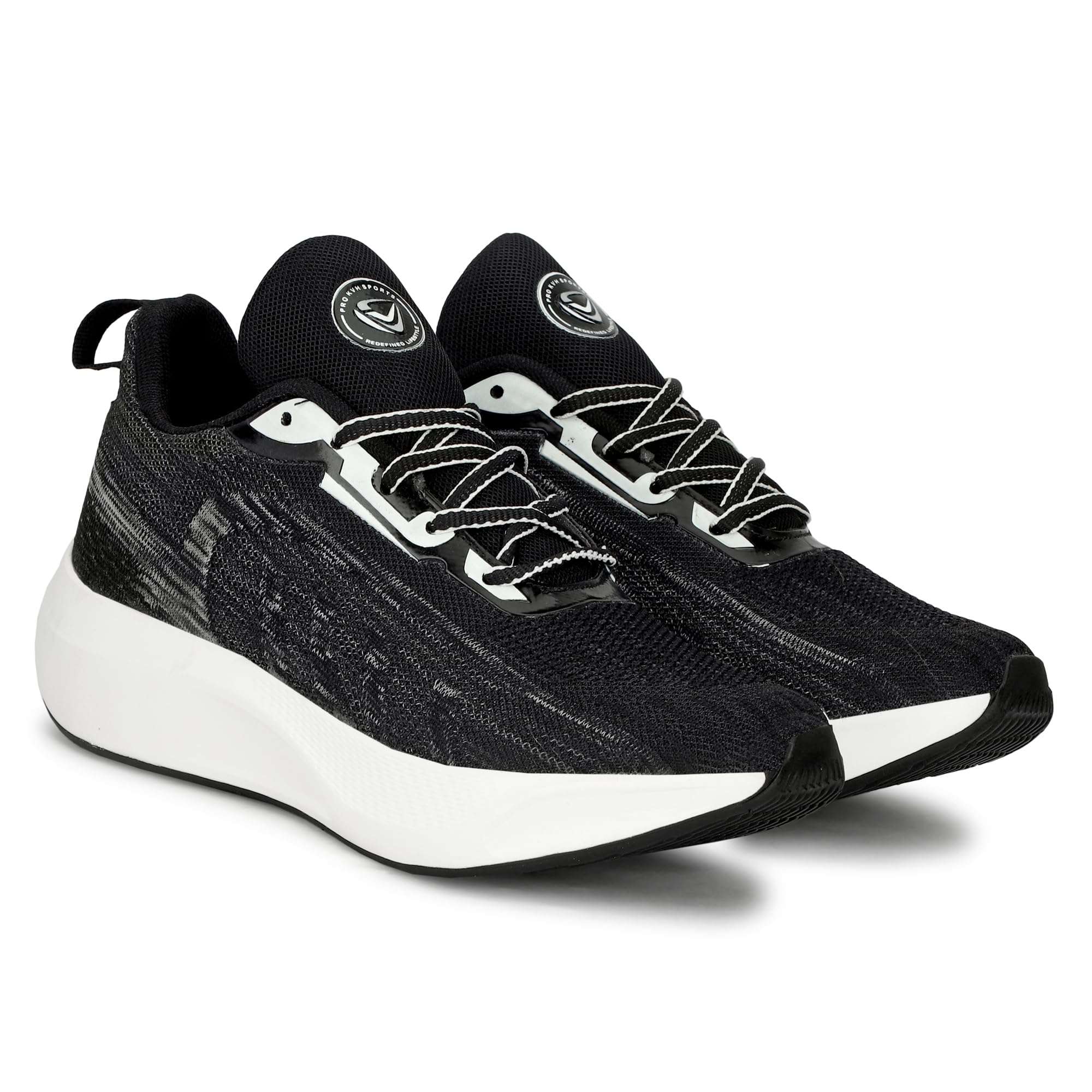 PRO KVH Men's Comfortable Walking Running Tennis Shoes ActiveFloat Athletic Gym Workout Jogging Cushioning Sneakers_Black_09 4