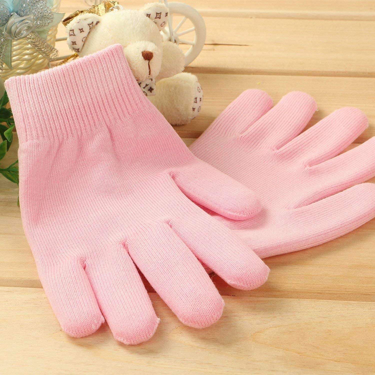 ZINZA Moisturizing Gel Gloves Beauty Personal Care Spa Whitening Treatment Exfoliating Soft Reusable Hand Mask Feet Care Silicone Glove, Multi 4