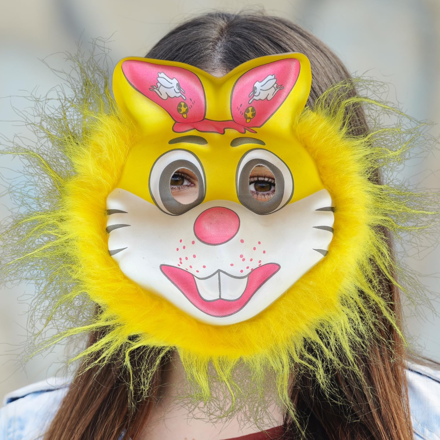 Salvus APP SOLUTIONS Colorful Protection: Holi Face Mask with Elastic - Celebrate Safely in Style with Festive Patterns, Comfortable Fit, and Reusable (Yellow_6x8 inch)