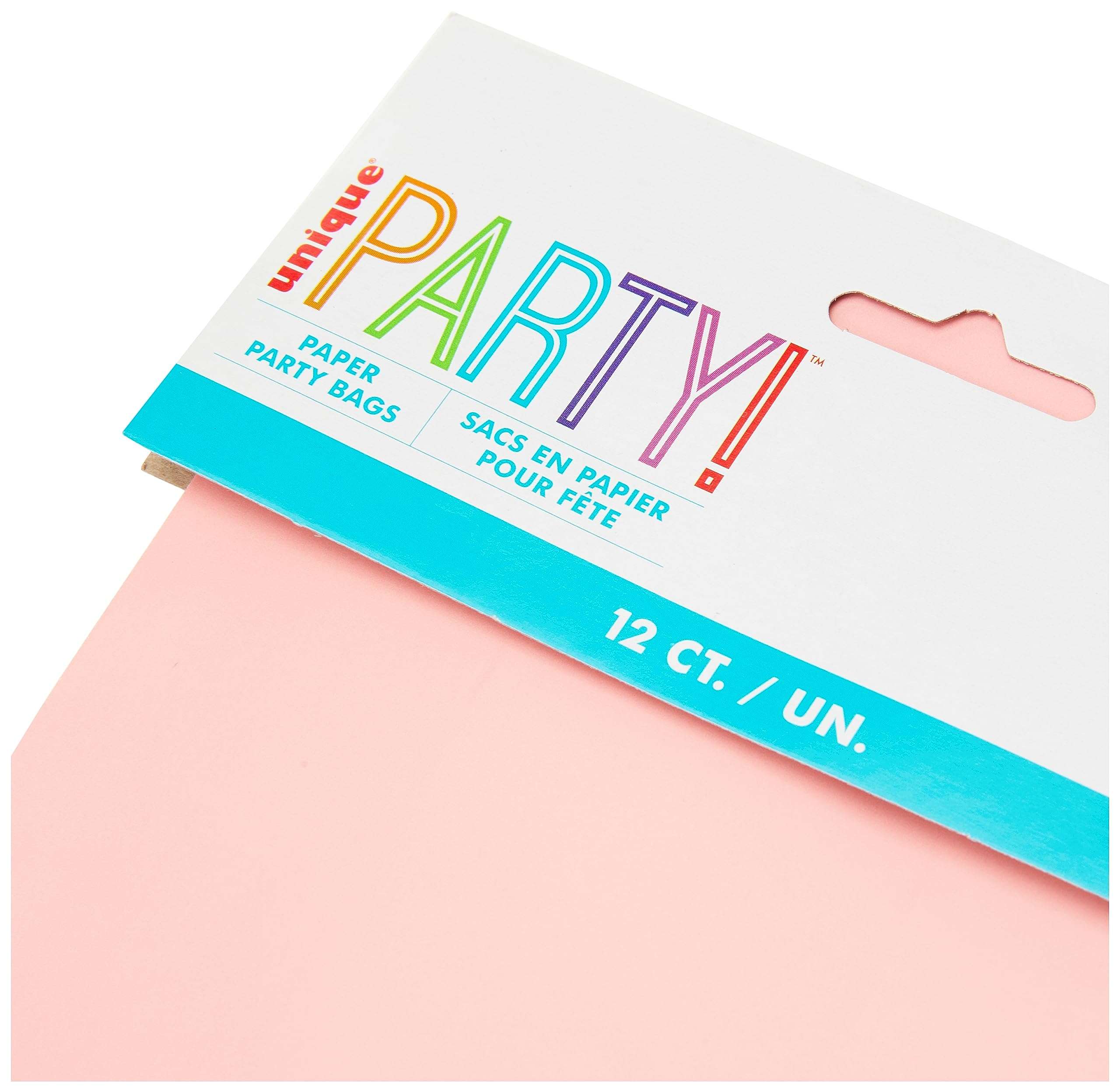 Vibrant Pastel Pink Paper Party Bags (Pack of 12) - Premium Quality, Perfect for Celebrations & Gifts 4
