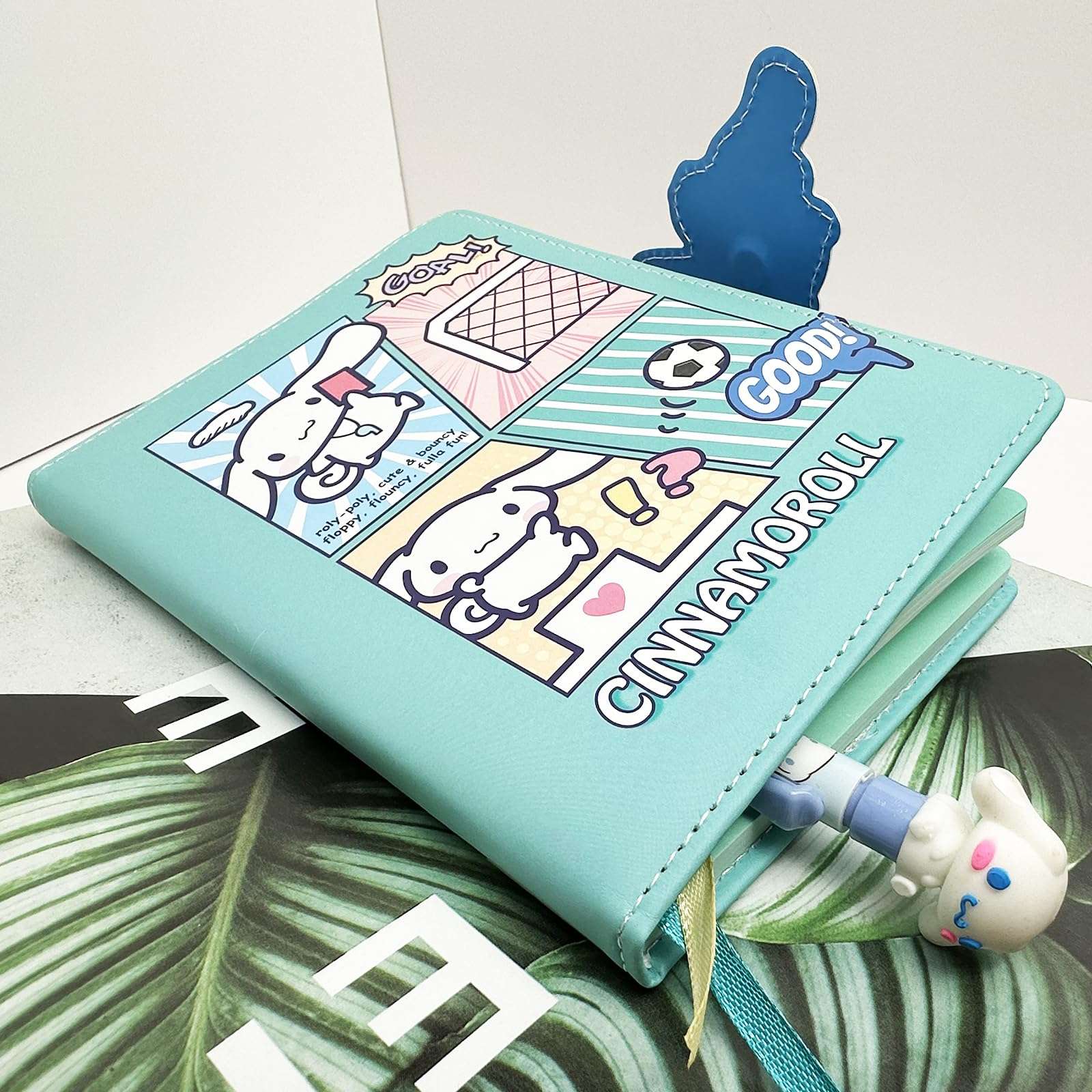 Cute White Dog Notebook Kit with a Badge Holder and Lanyard for Girls, Hardcover Notebook Stationery Gifts for Kids Students, Office School Supplies Planner 5